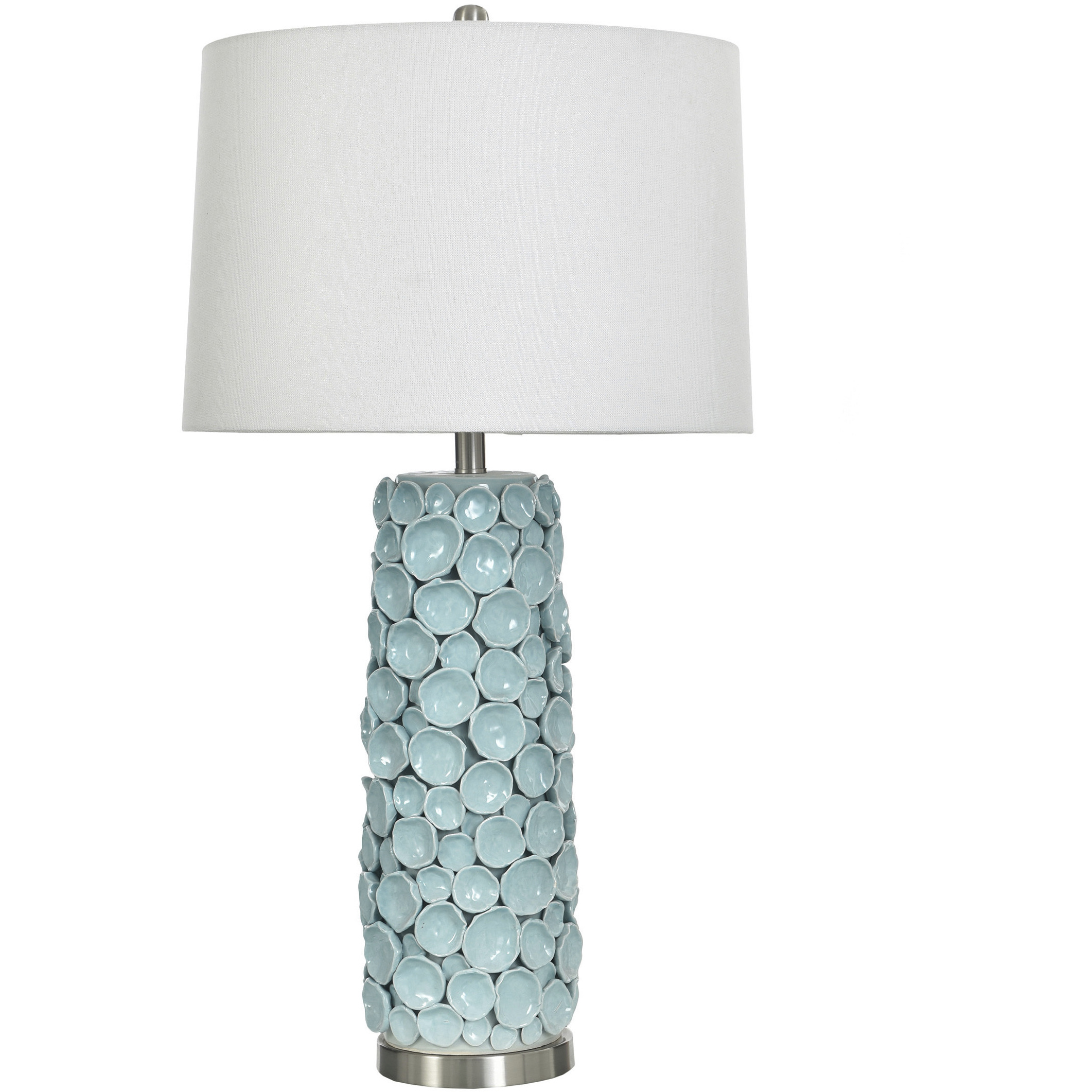 Cameron 33.5 inch 100 watt Naha Blue and White Table Lamp Portable Light