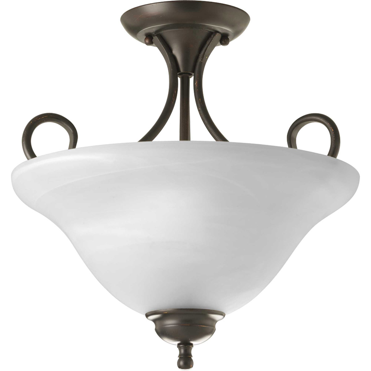 Tristessa 2 Light 13.25 inch Antique Bronze Semi-Flush Mount Ceiling Light