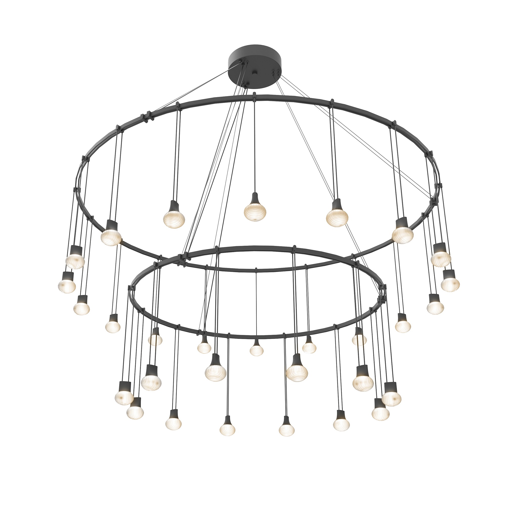 Suspenders LED 50 inch Satin Black Pendant Ceiling Light
