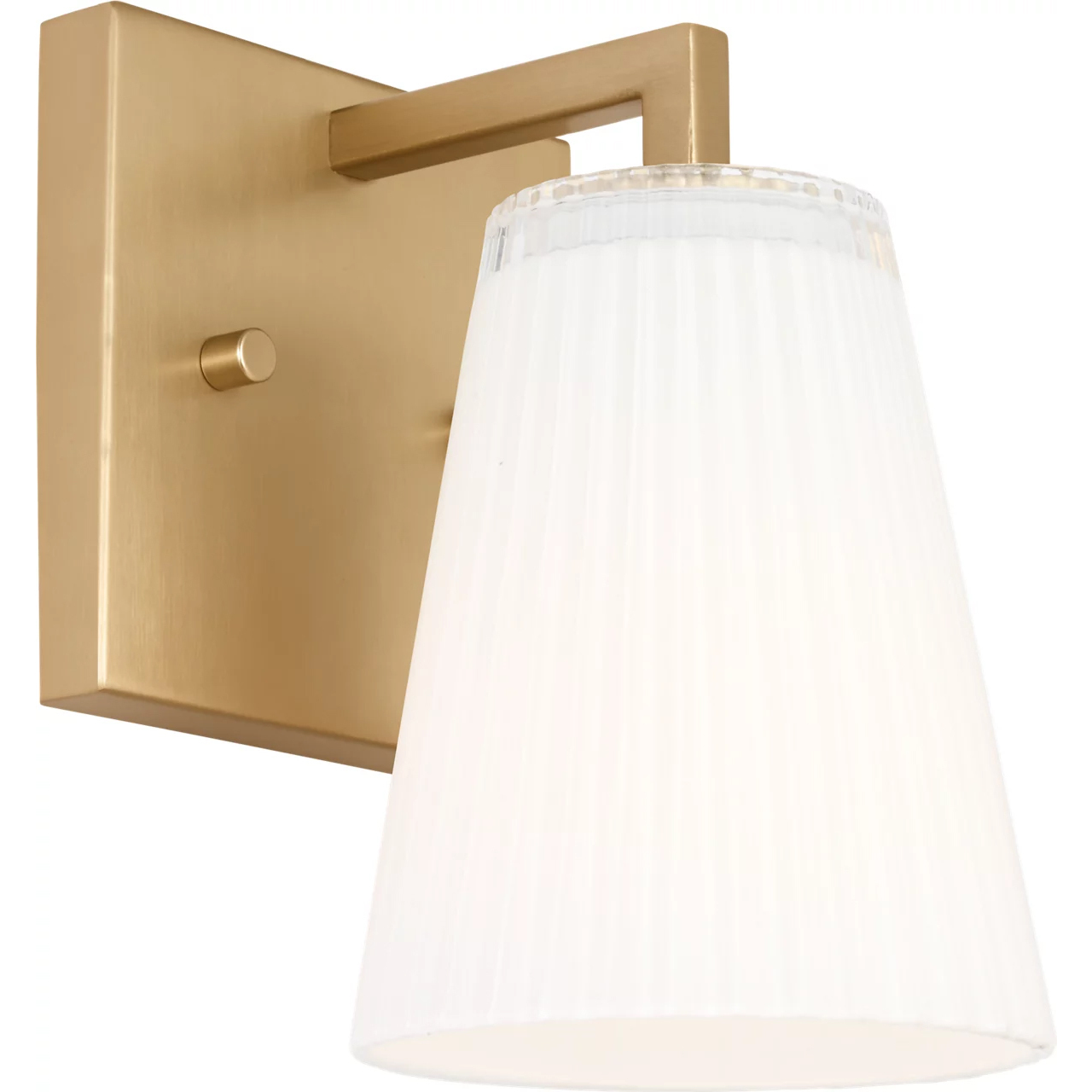 Upson 1 Light 5 inch Satin Brass Vanity Light Wall Light, Small