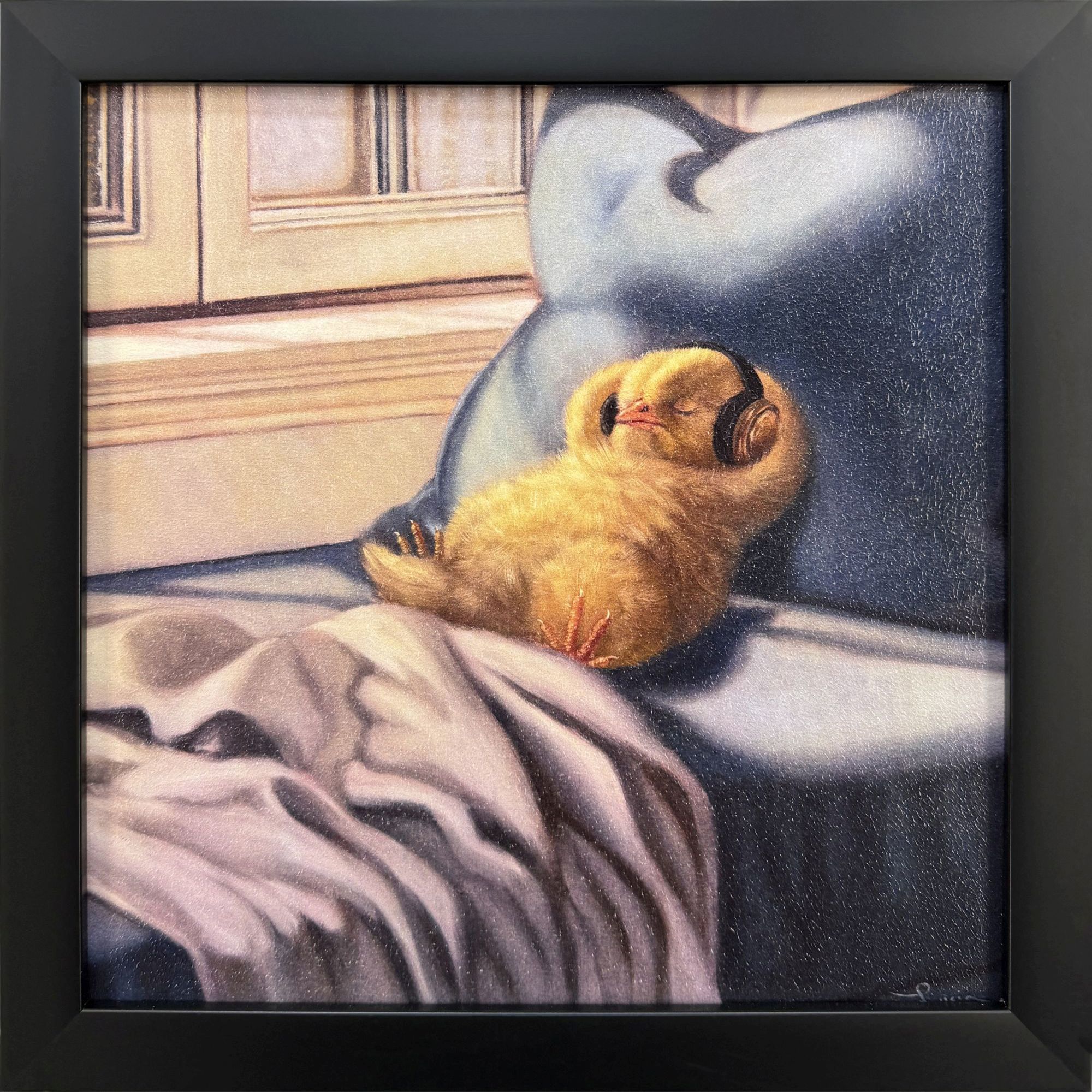 Cozy Beats 11 X 11 inch Non-Glass Framed Art, Propac