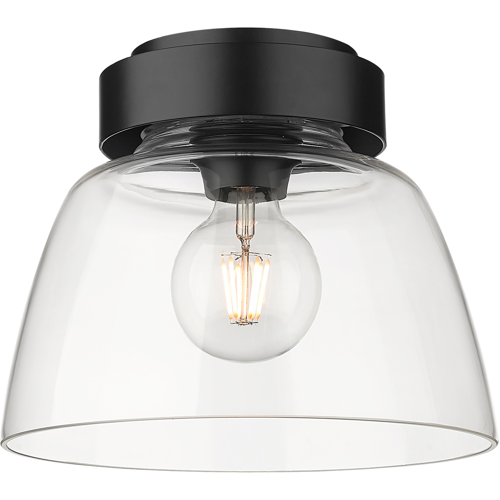 Remy 1 Light 10 inch Matte Black Flush Mount Ceiling Light