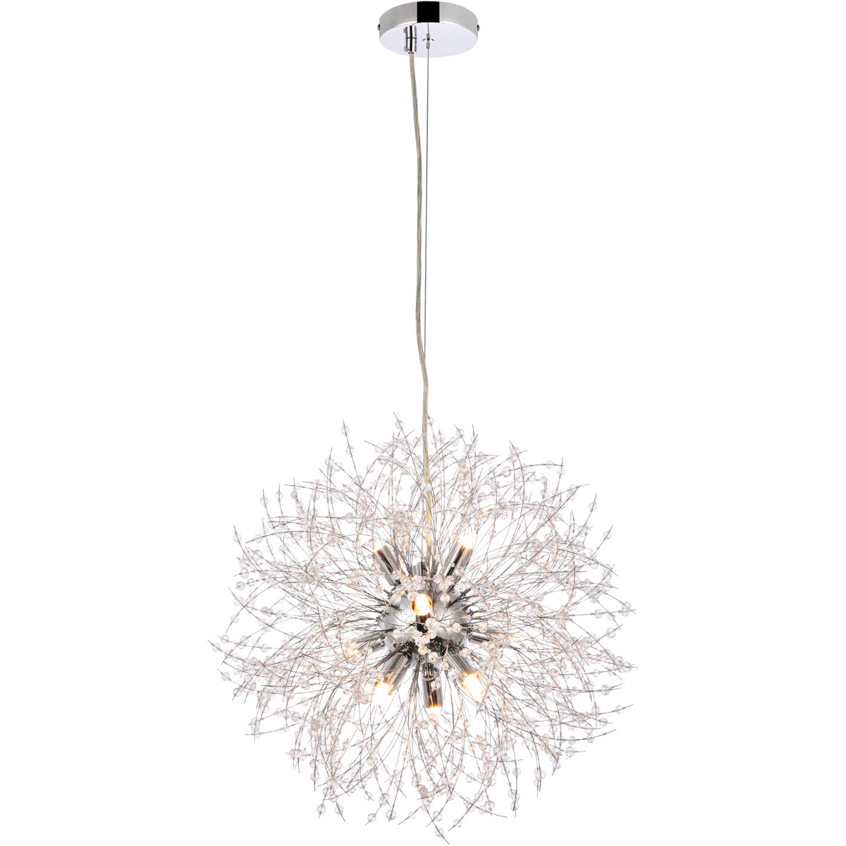 Solace 9 Light 17.7 inch Chrome Pendant Ceiling Light