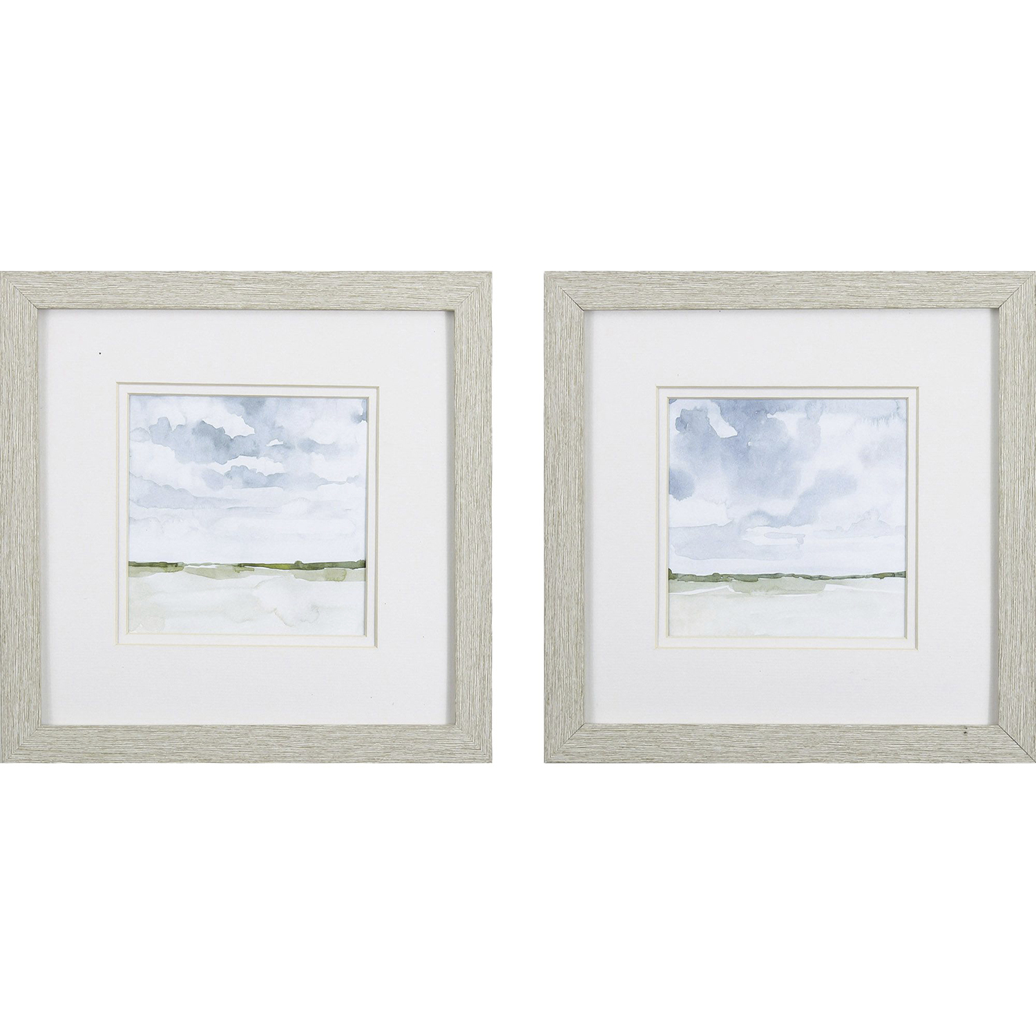 Landscapes Neutral and Green and Blue Framed Art, Propac