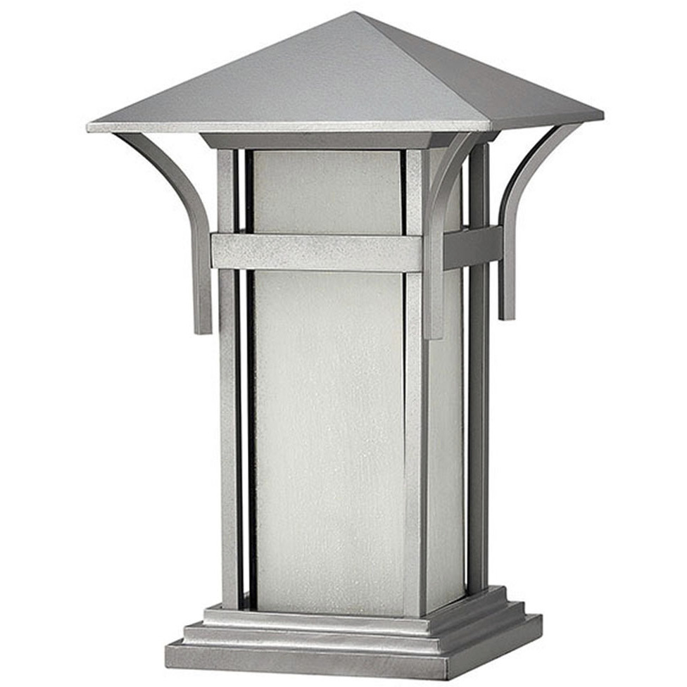 Estate Series Harbor 1 Light 17 inch Titanium Outdoor Pier Mount Lantern in Non-LED