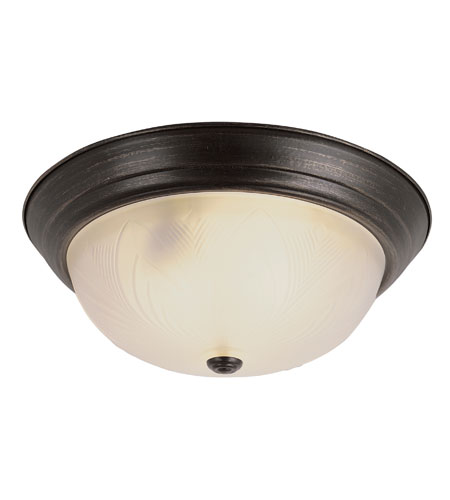 Del Mar 3 Light 15 inch Rubbed Oil Bronze Flushmount Ceiling Light