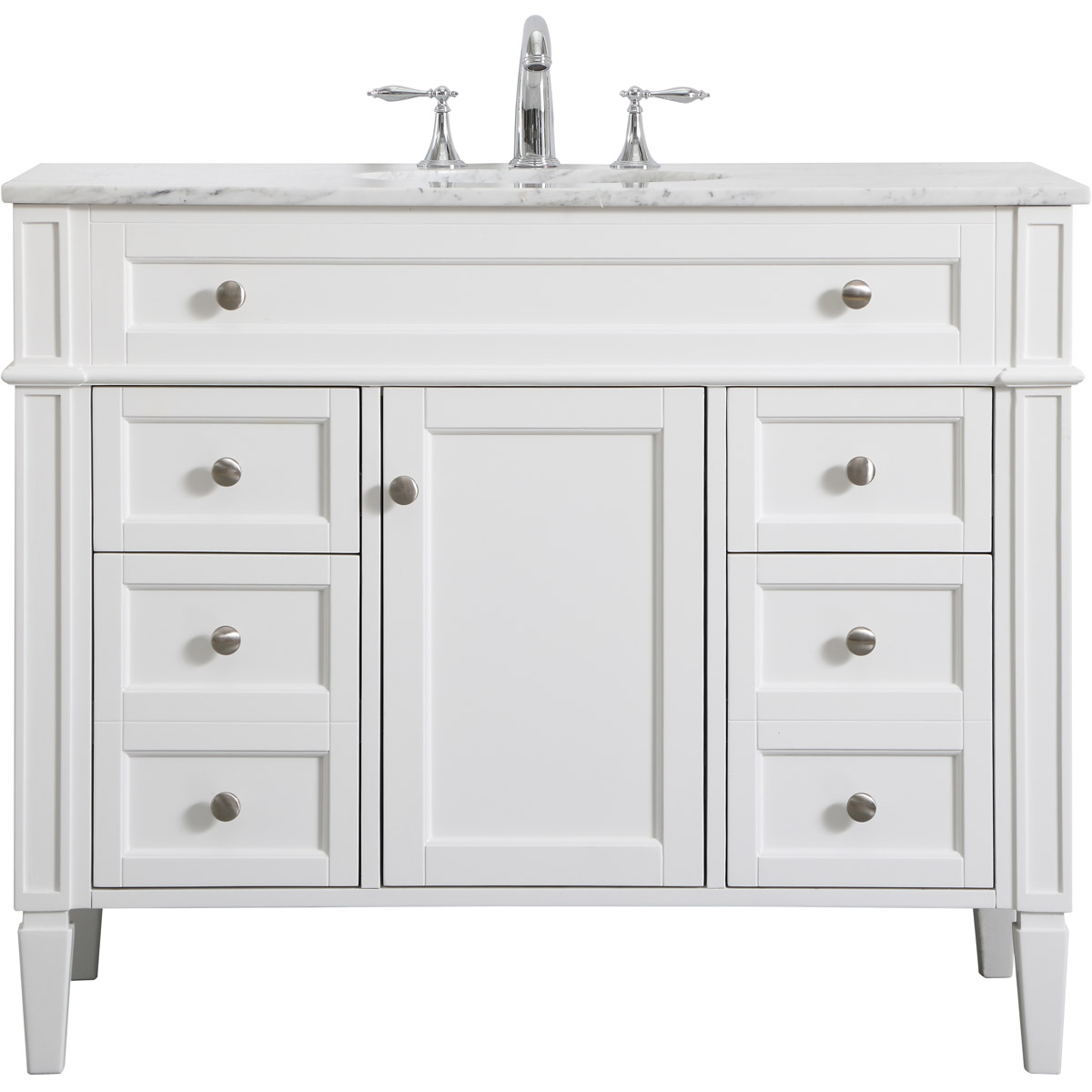 Park Avenue 42 X 21.5 X 35 inch White Vanity Sink Set
