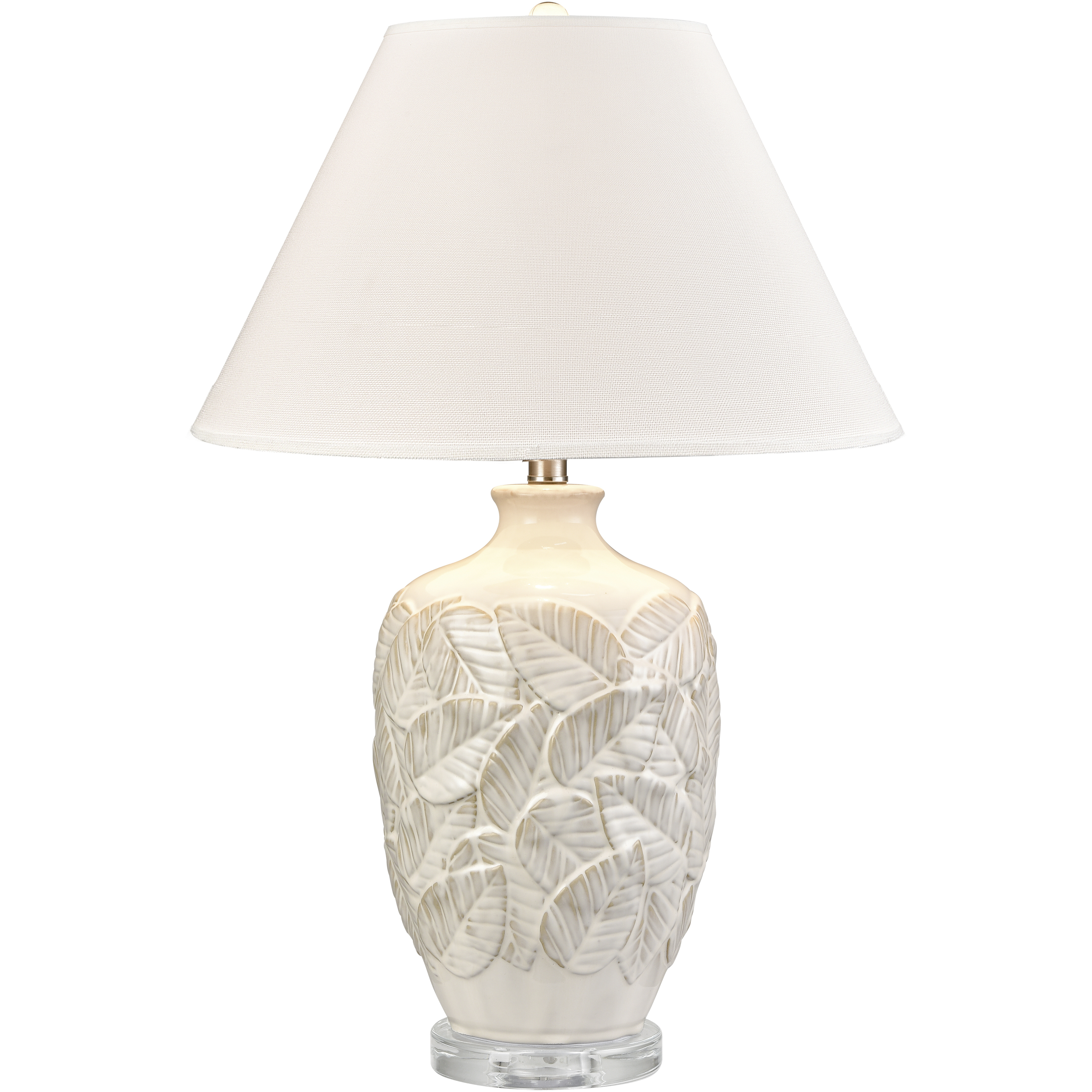 Goodell 27.5 inch 150 watt White Glazed Table Lamp Portable Light