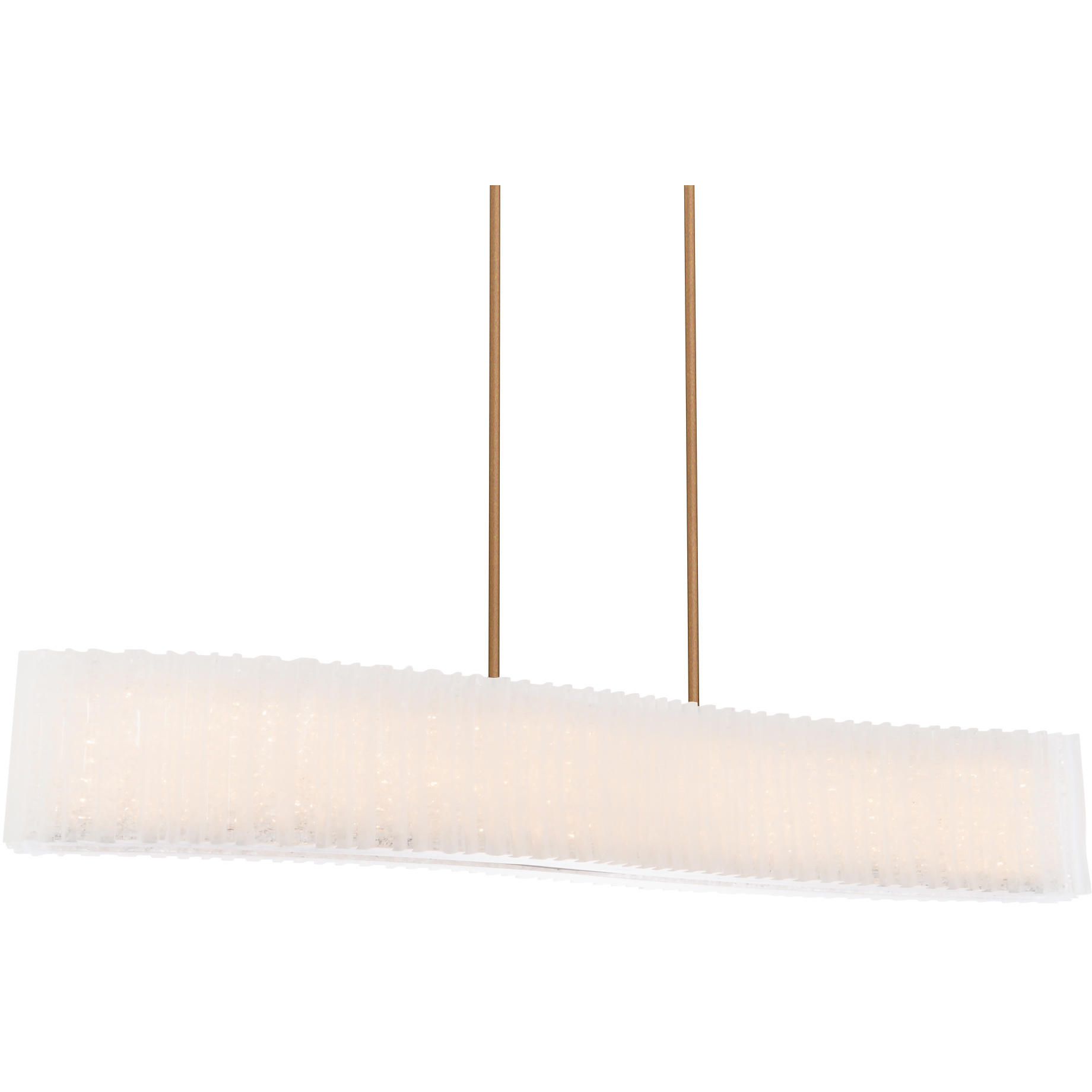 Rhiannon 1 Light 48 inch Aged Brass Linear Chandelier Ceiling Light in 48in.