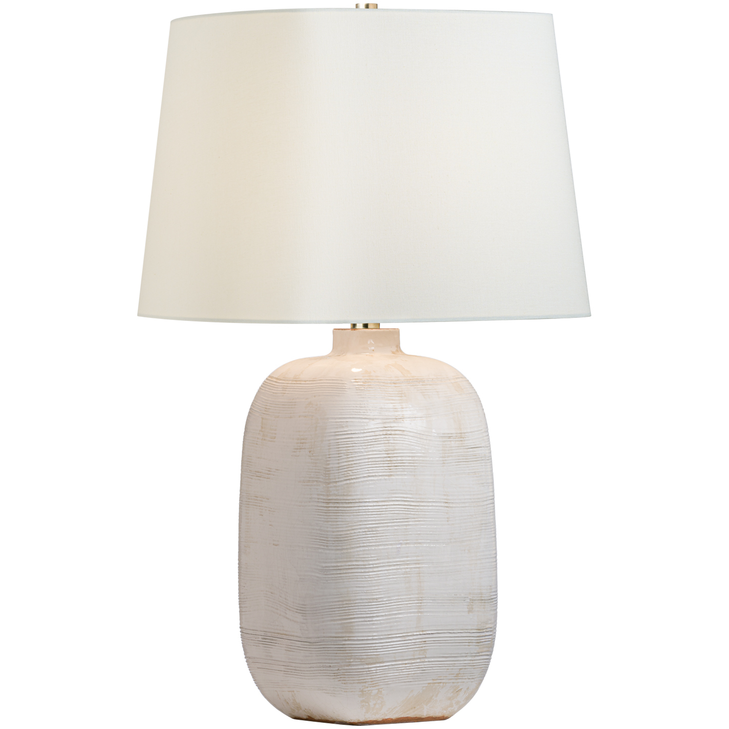 Chapman & Myers Pemba 31.5 inch 15 watt Glossy White Crackle Combed Table Lamp Portable Light, Large