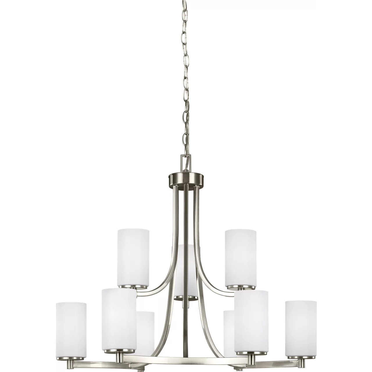 Hettinger 9 Light 30 inch Brushed Nickel Chandelier Ceiling Light