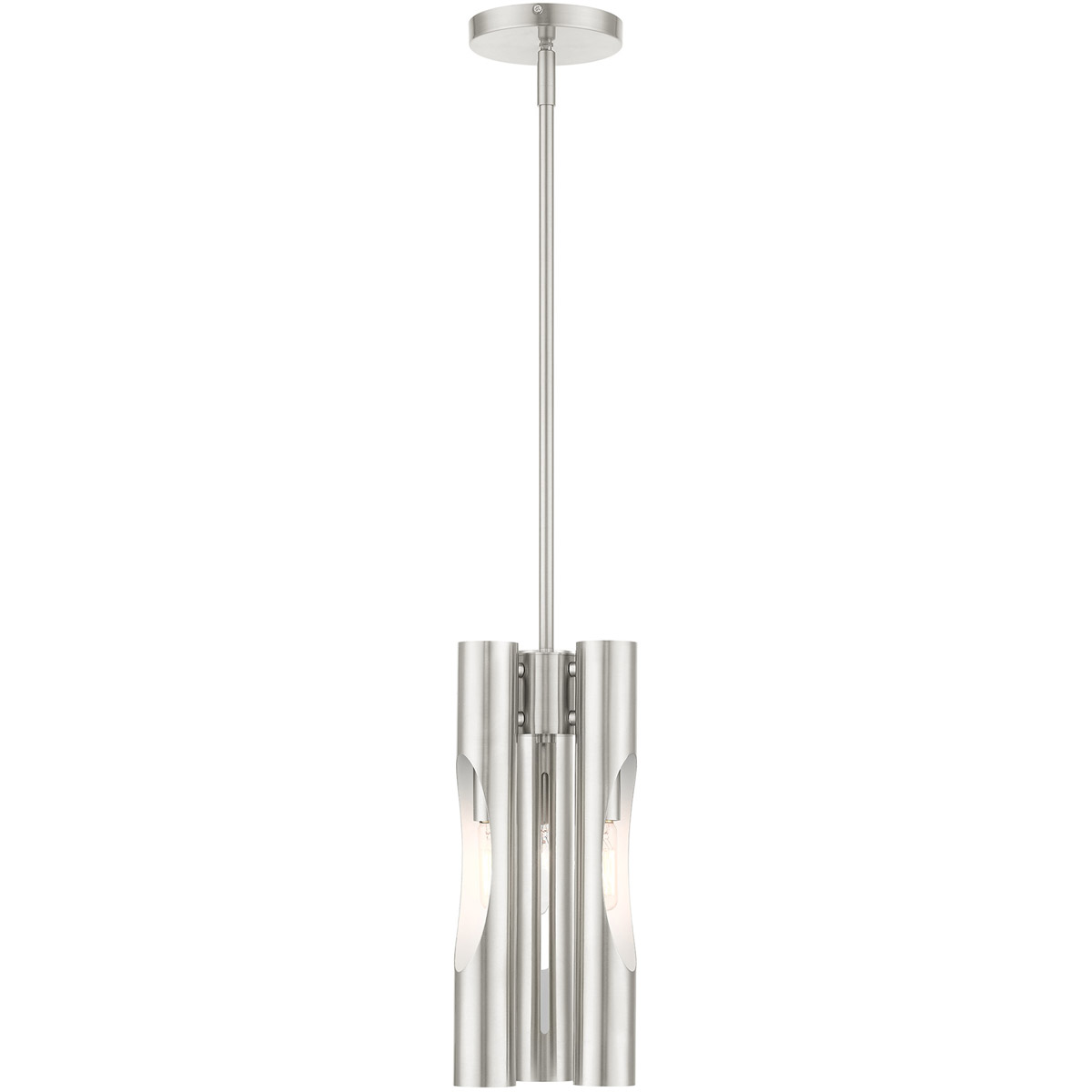 Acra 3 Light 6.25 inch Brushed Nickel Pendant Chandelier Ceiling Light