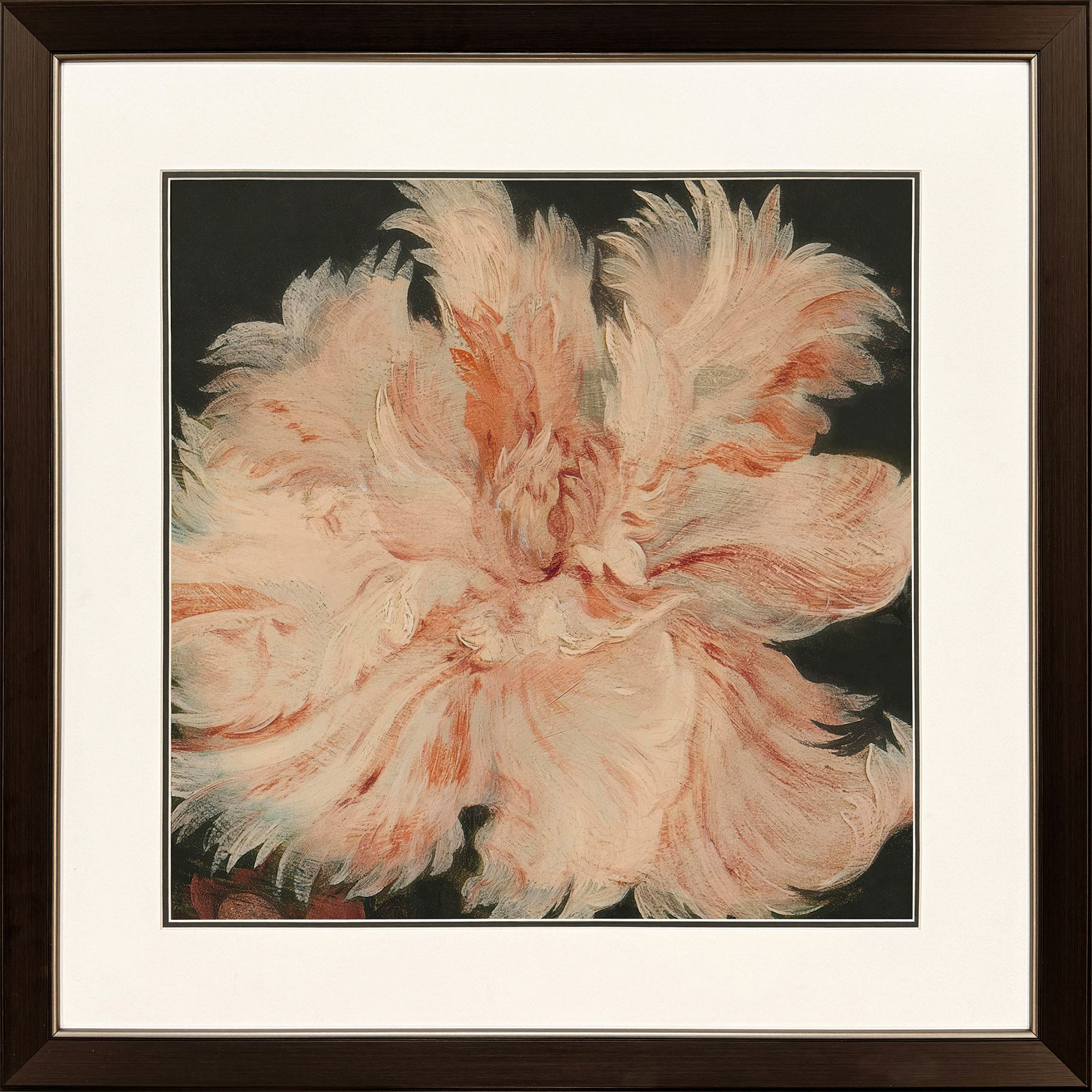 Secret Garden I Red and Pink and Brown and Beige Framed Art, Propac