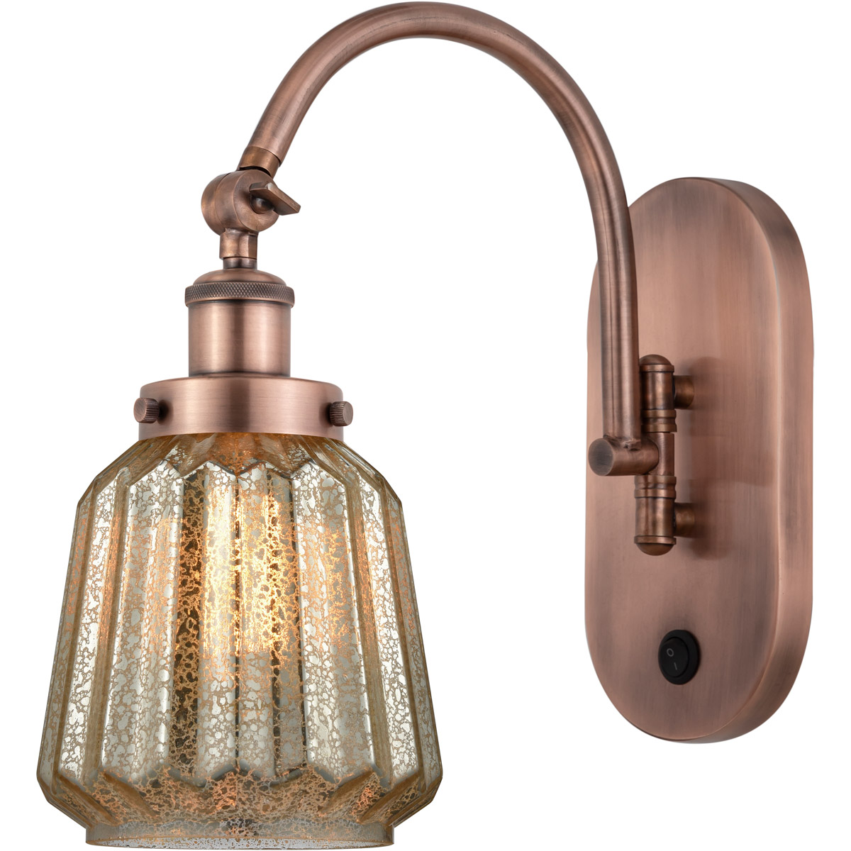 Franklin Restoration Chatham 1 Light 7 inch Antique Copper Sconce Wall Light in Mercury Glass
