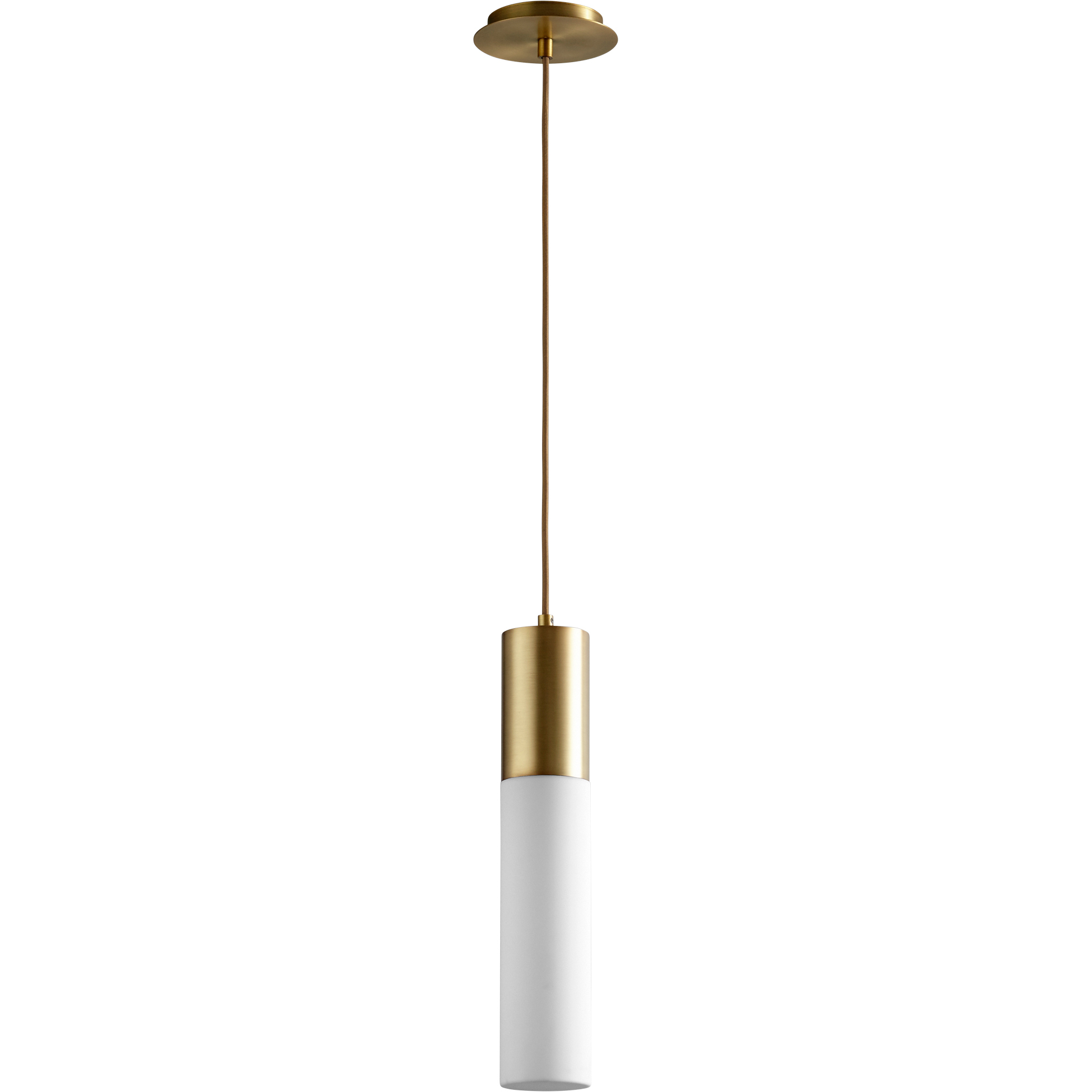 Magnum 1 Light 4 inch Aged Brass Pendant Ceiling Light