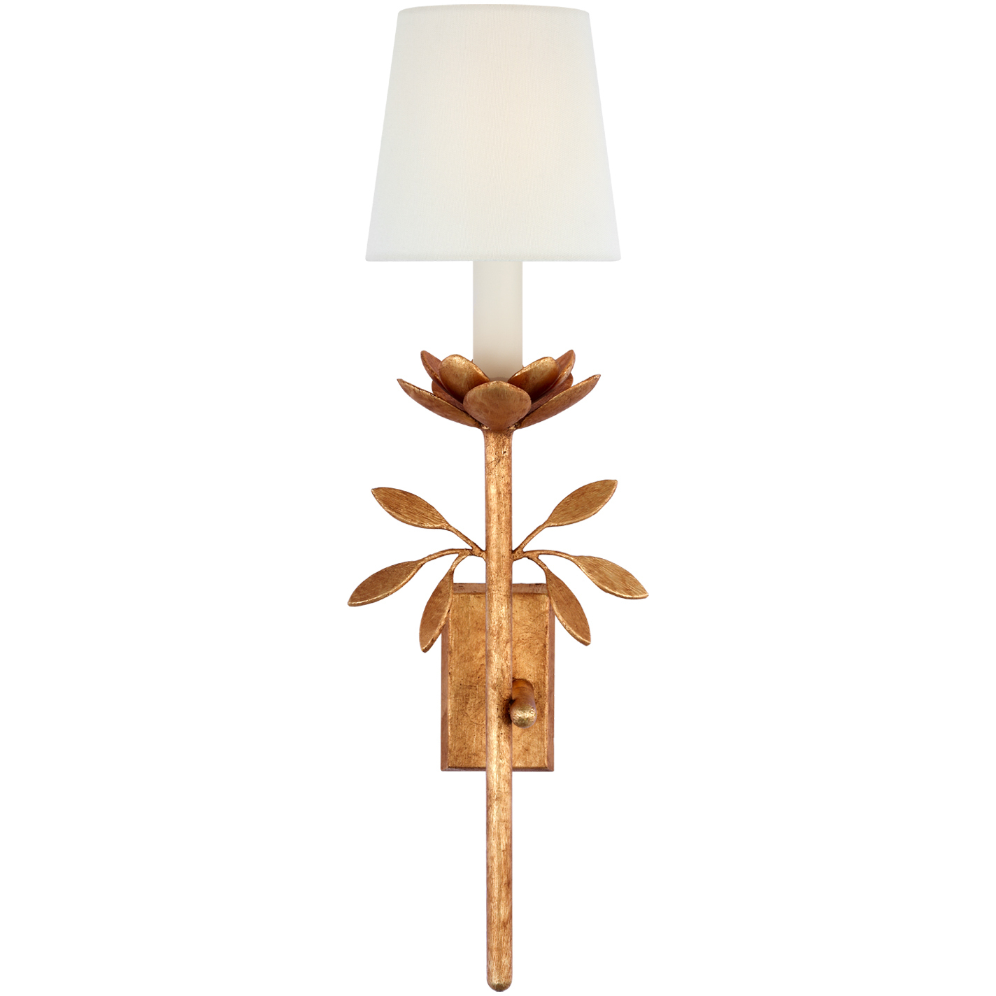 Julie Neill Clementine LED 7.25 inch Antique Gold Leaf Tail Sconce Wall Light