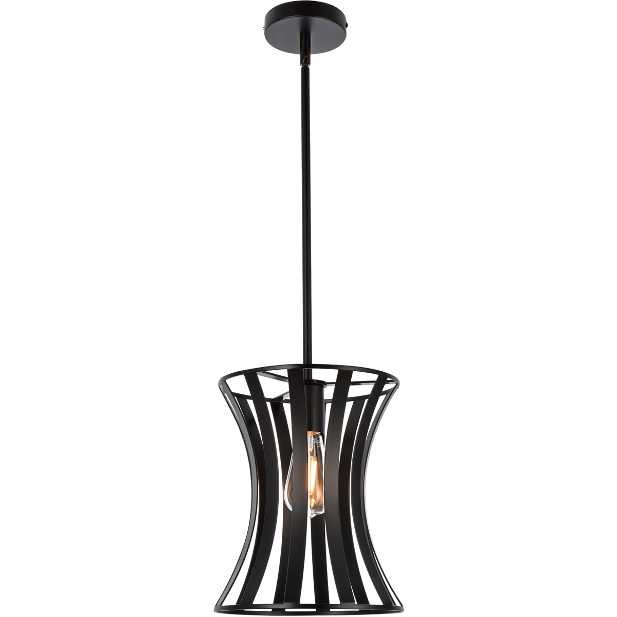 Lily 1 Light 10 inch Black Pendant Ceiling Light