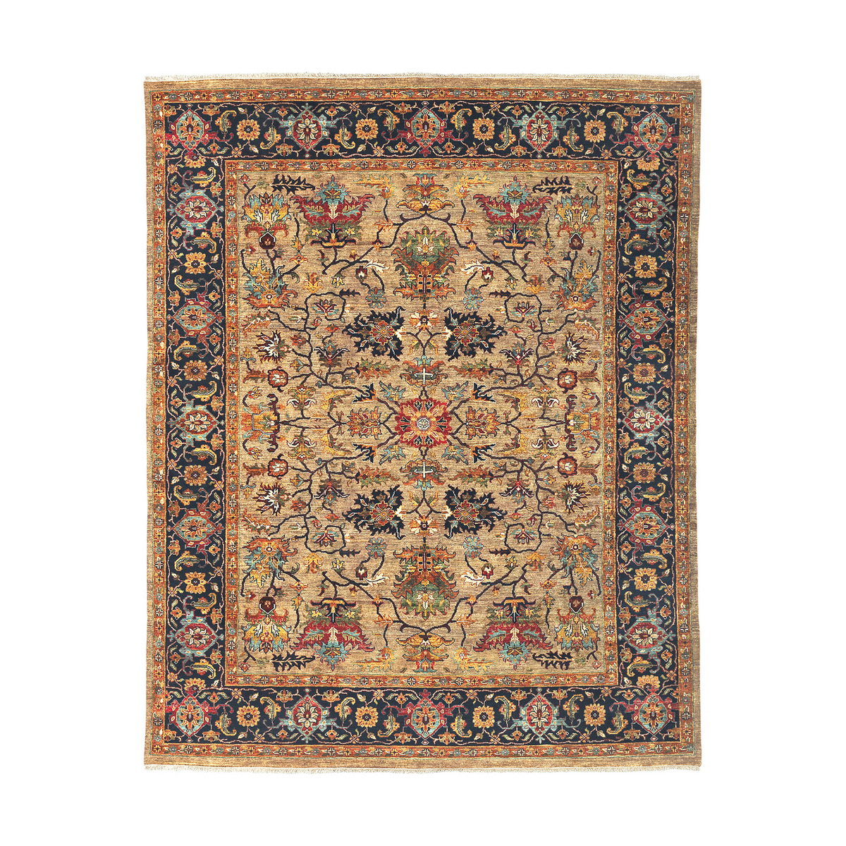 Bursa 36 X 24 inch Brown and Neutral Area Rug, Wool