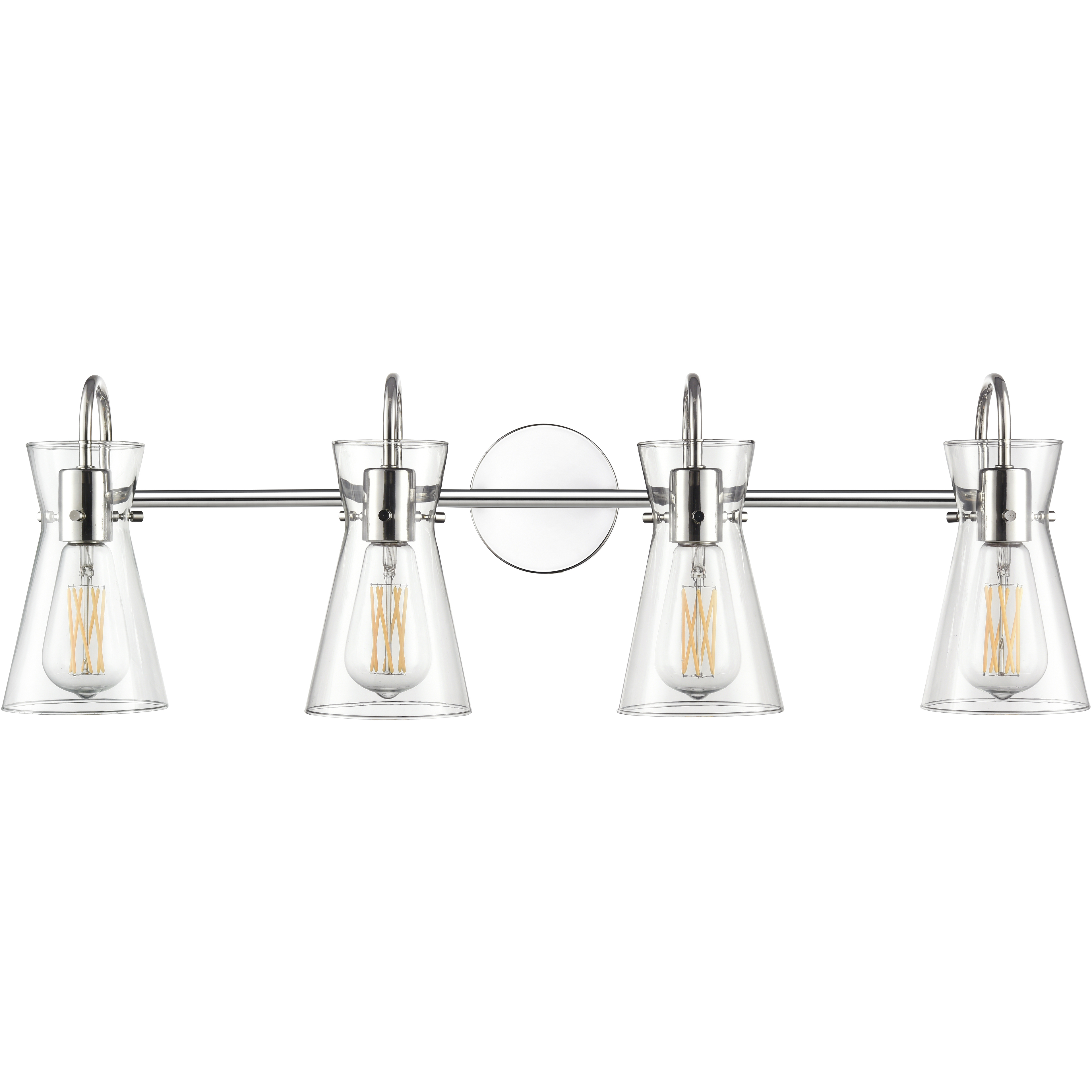 Camellia 4 Light 30.75 inch Polished Nickel Bathroom Vanity Light Wall Light