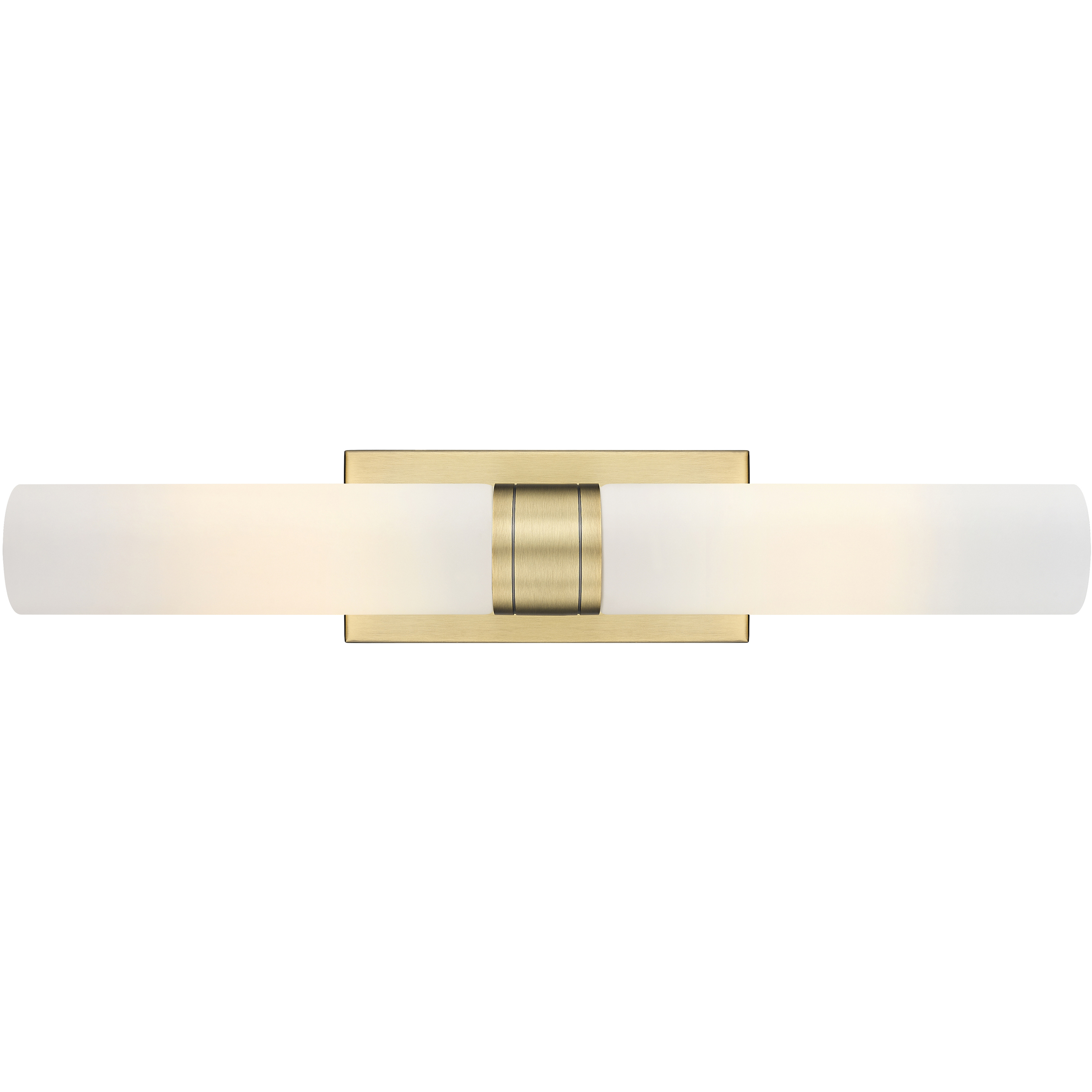 Ballston Urban 2 Light 24 inch Brushed Brass Bath Vanity Light Wall Light in Matte White Glass