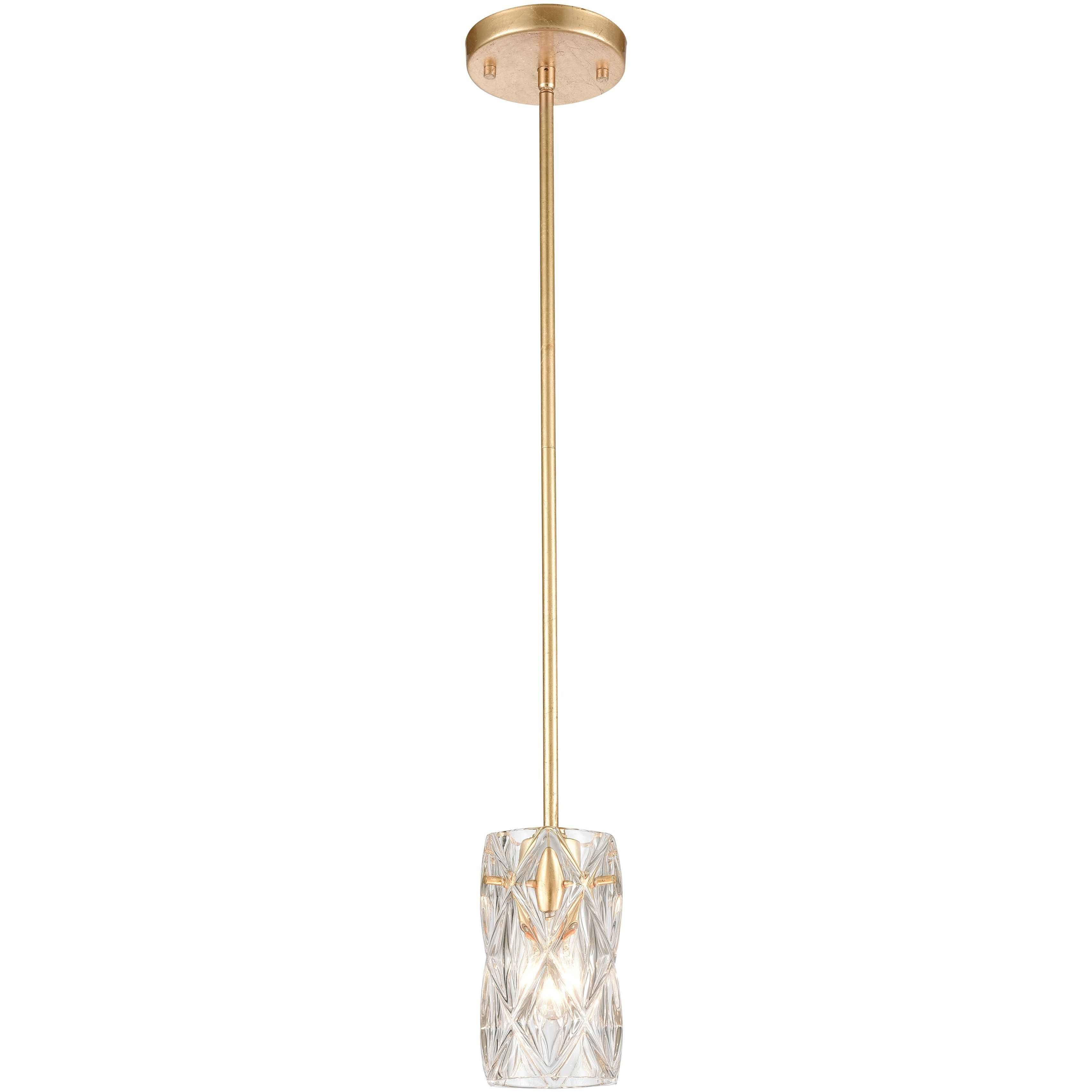 Jenning 1 Light 4 inch Parisian Gold Leaf Mini Pendant Ceiling Light