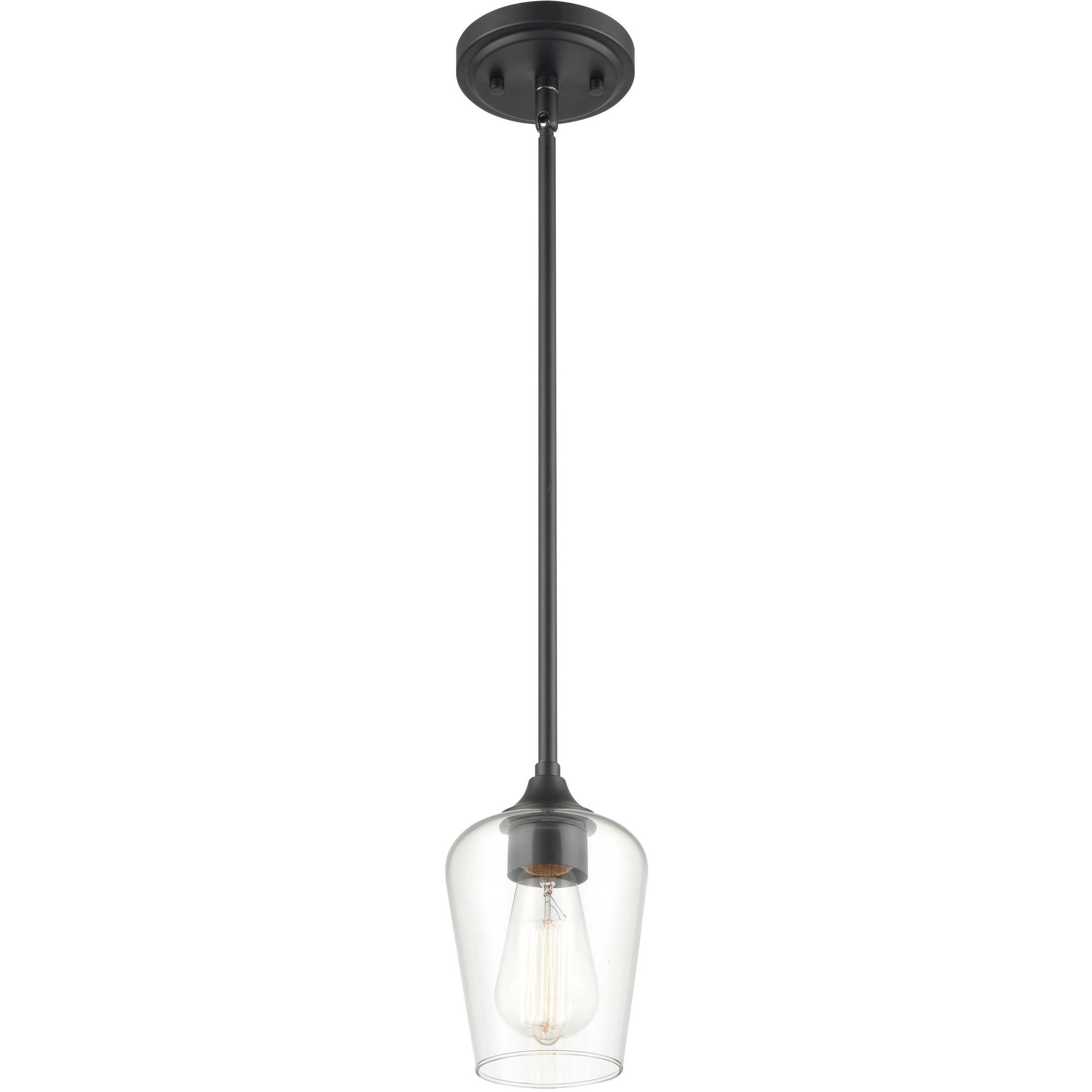 Ashford 1 Light 5.25 inch Matte Black Mini Pendant Ceiling Light