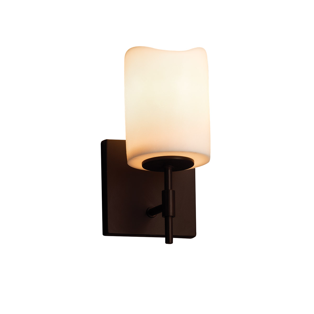 CandleAria LED 4.5 inch Polished Chrome Wall Sconce Wall Light in 700 Lm LED, Cream (CandleAria), Cylinder with Flat Rim