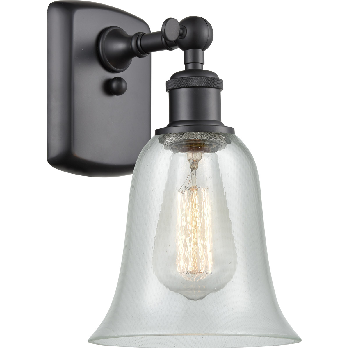 Ballston Hanover LED 6.25 inch Matte Black Sconce Wall Light in Fishnet Glass, Ballston