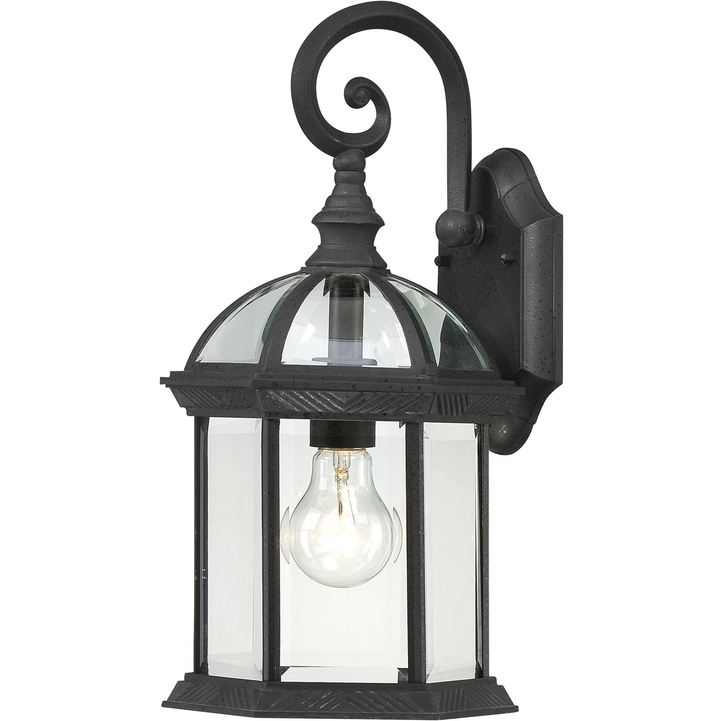 Boxwood 1 Light 15.75 inch Textured Black Outdoor Wall Lantern