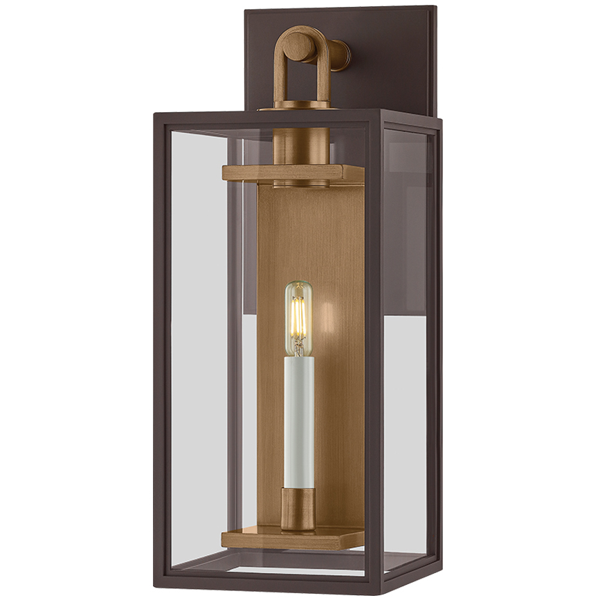 Arnold 1 Light 20 inch Patina Brass/Textured Bronze Exterior Wall Sconce