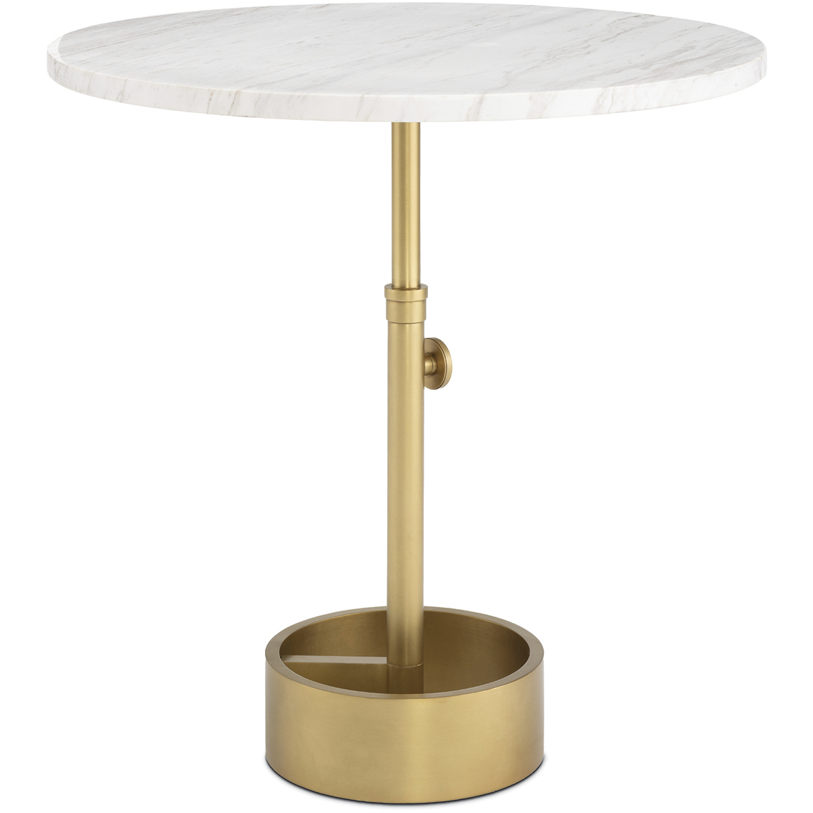 Myles 24 X 24 inch Natural Brass Accent Table, Large