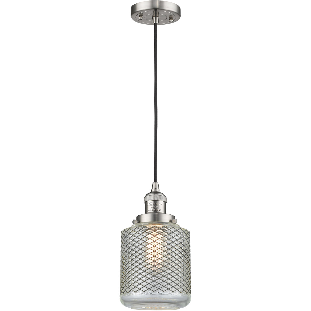 Franklin Restoration Stanton 1 Light 6 inch Brushed Satin Nickel Mini Pendant Ceiling Light, Franklin Restoration