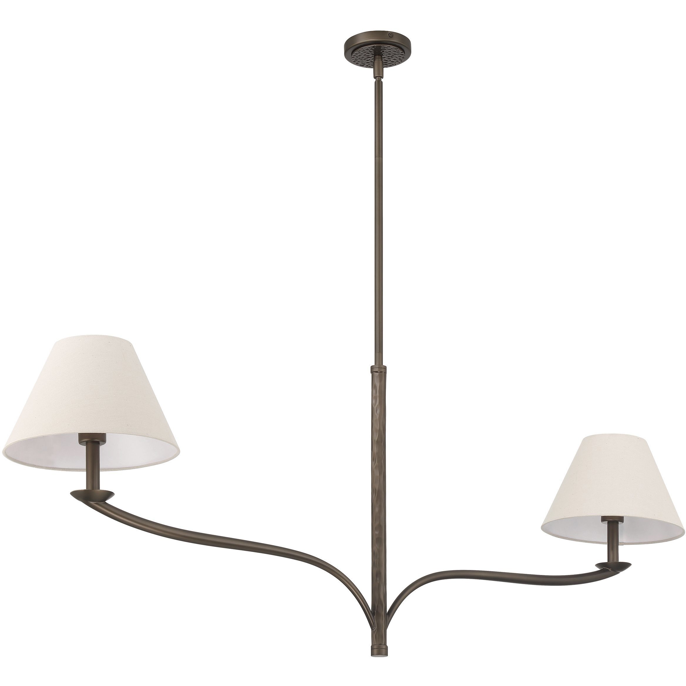 Bethany 2 Light 56 inch Forged Bronze Linear Chandelier Ceiling Light