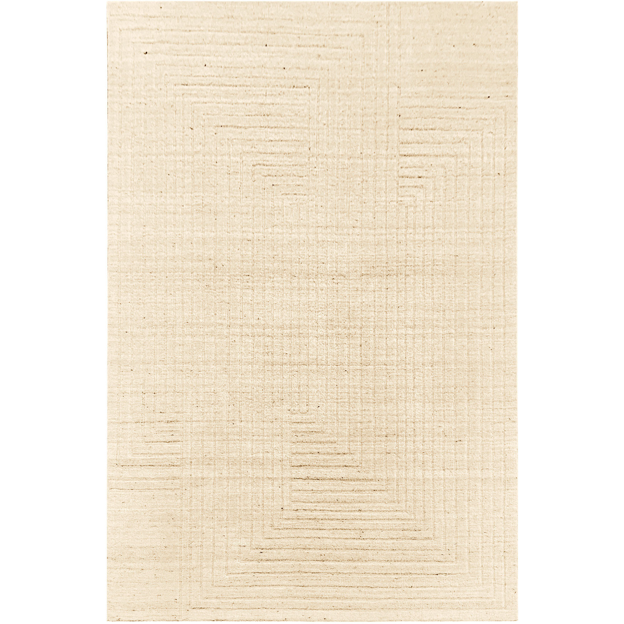 Kirti 90 X 63 inch Neutral Rug in 5 x 7
