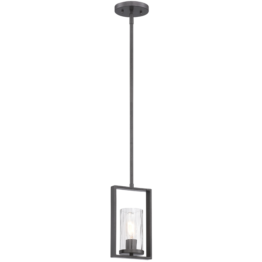 Elements 1 Light 6.25 inch Charcoal Mini Pendant Ceiling Light