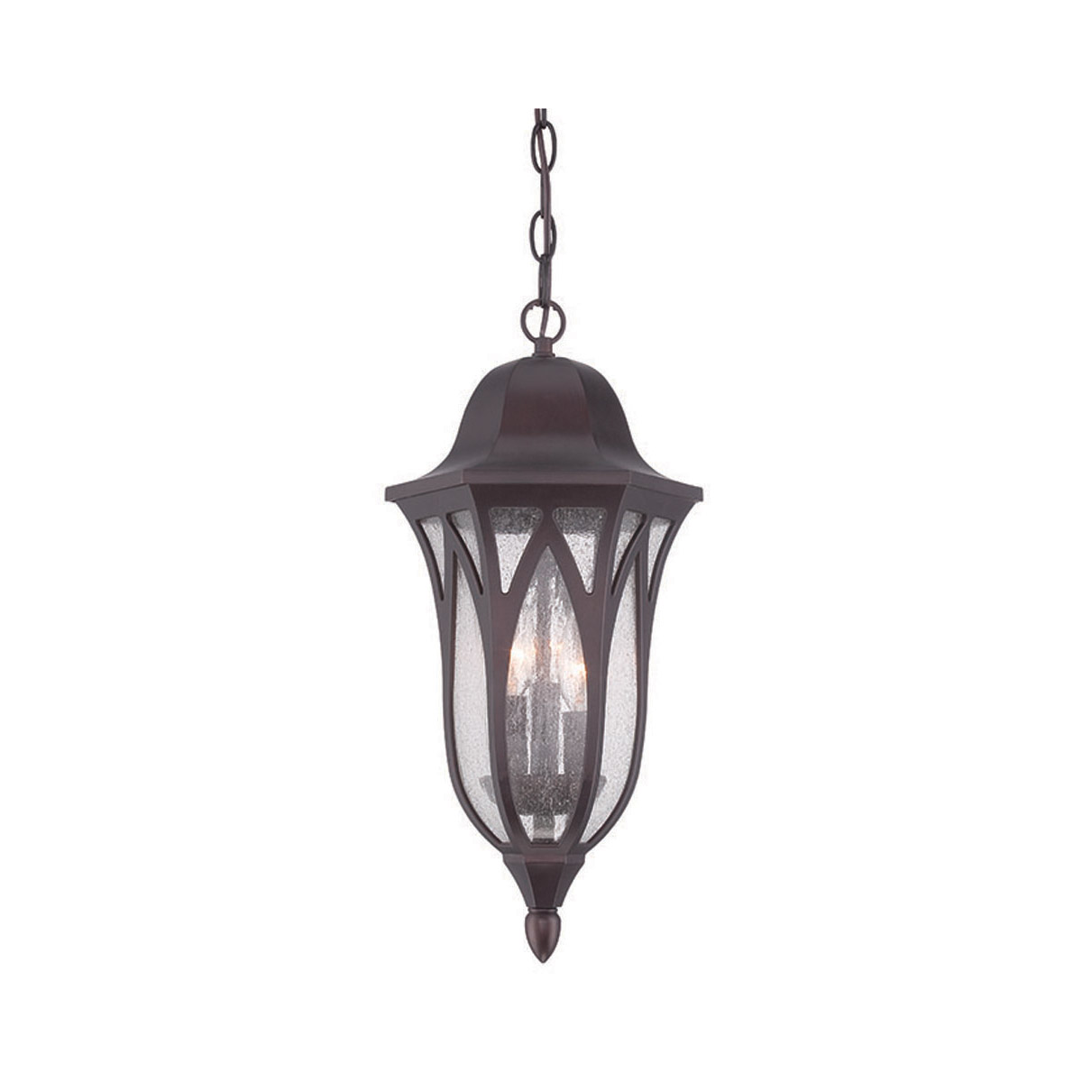 Milano 3 Light 9 inch Architectural Bronze Exterior Hanging Lantern