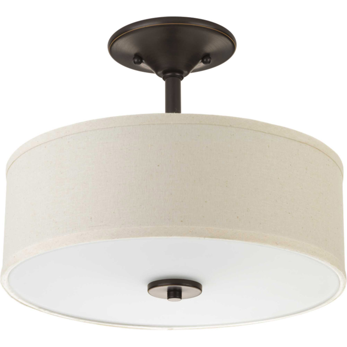 Inspire 2 Light 13 inch Antique Bronze Semi-Flush Mount Ceiling Light