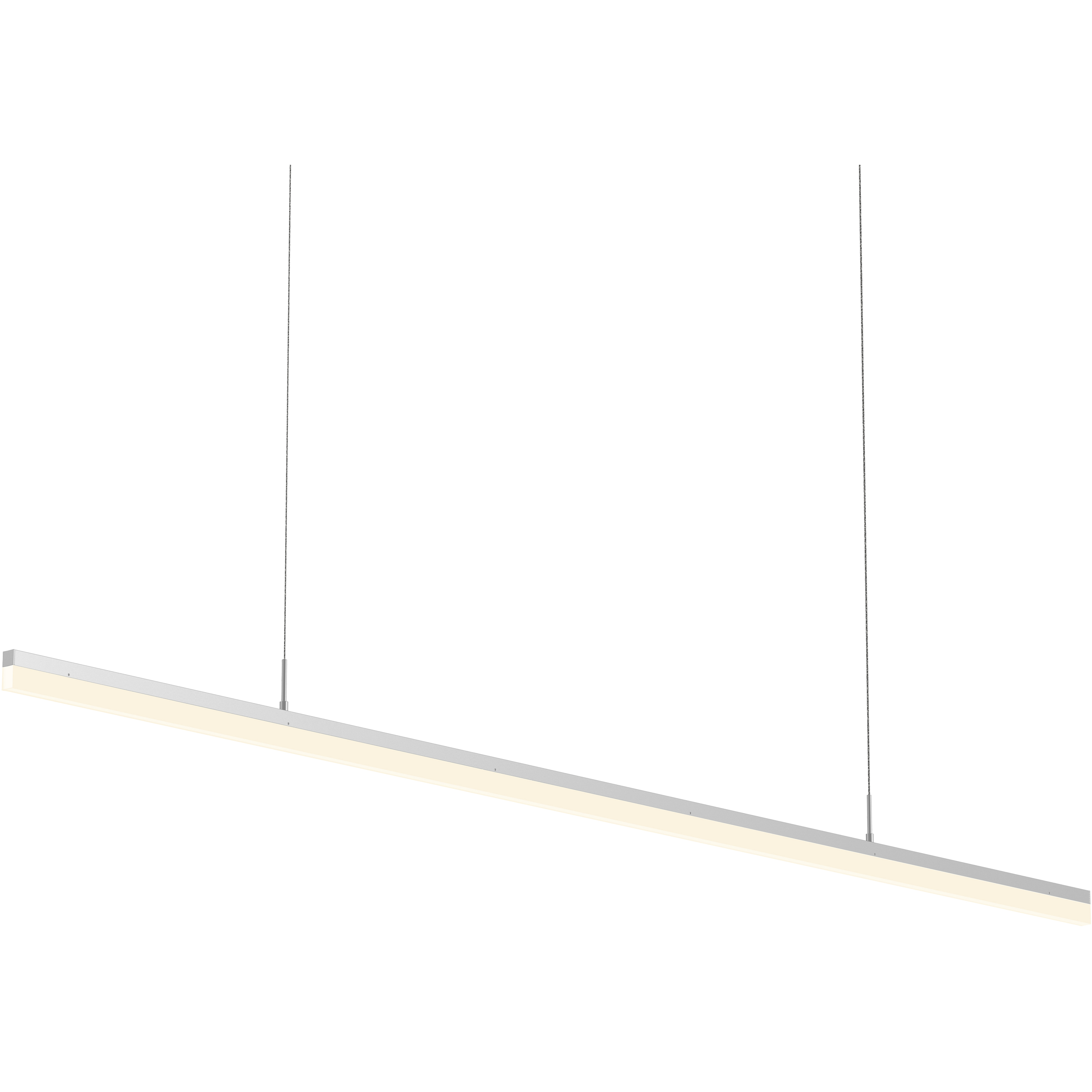 Stiletto LED 71.5 inch Bright Satin Aluminum Pendant Ceiling Light in Standard Suspension