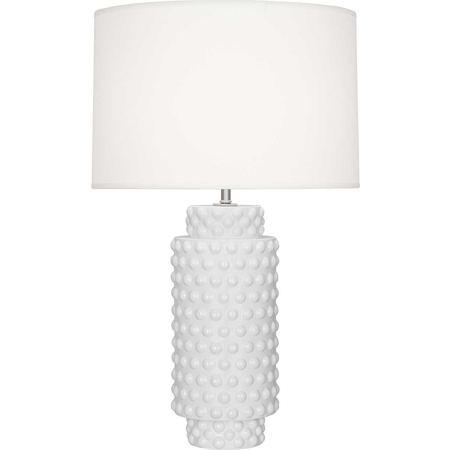 Dolly 27.5 inch 150 watt Daisy Glazed Textured Ceramic Table Lamp Portable Light in Fondine
