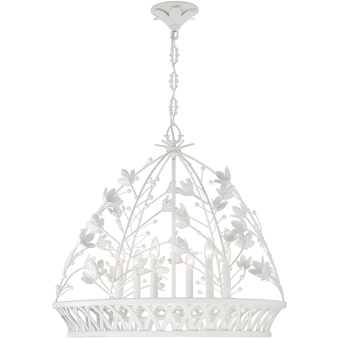 Oakmont 6 Light 29 inch Bisque White Pendant Ceiling Light