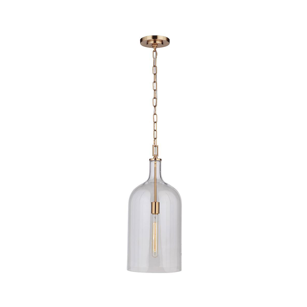 London 1 Light 9 inch Brass Pendant Ceiling Light