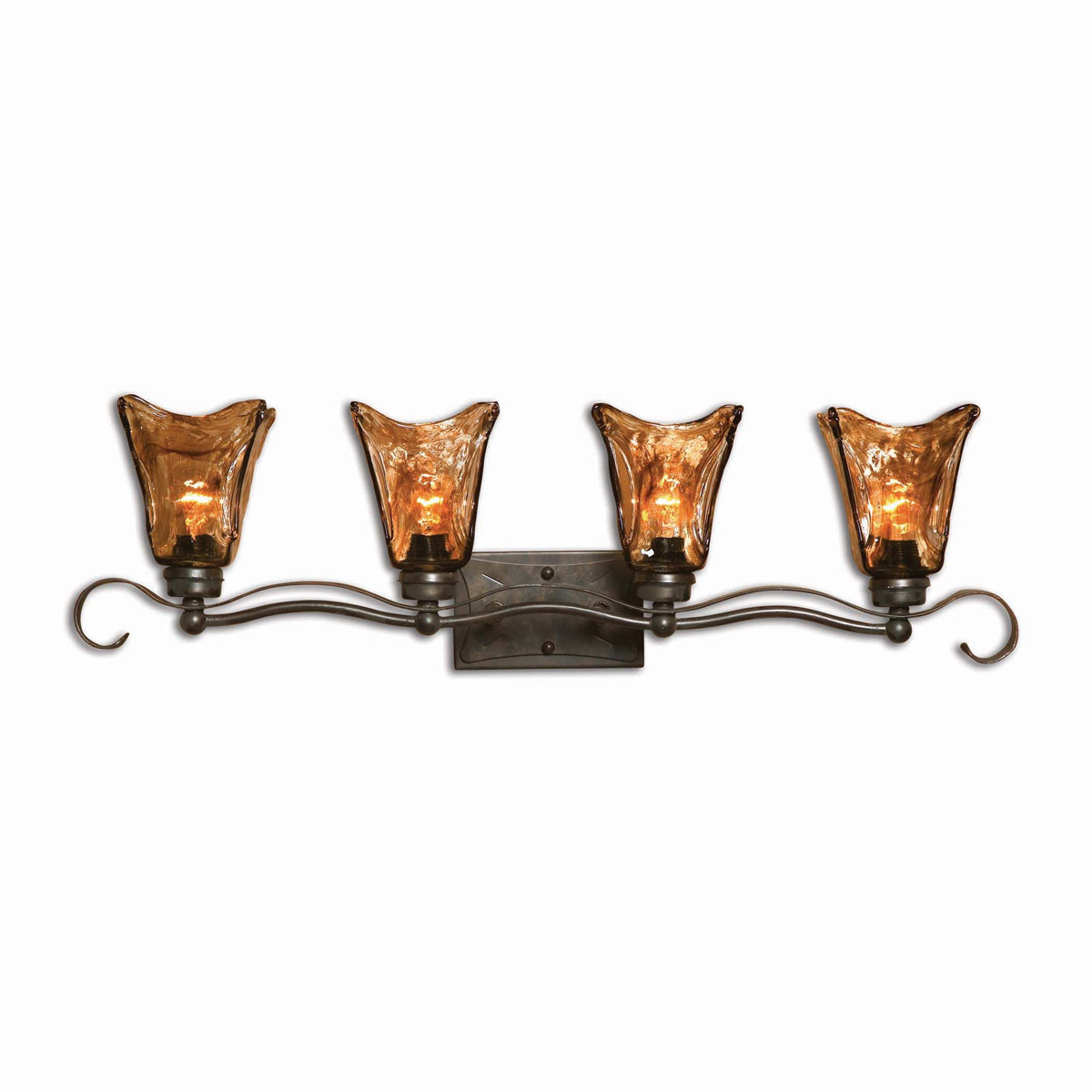 Sebastianne 4 Light 34 inch Oil Rubbed Bronze Vanity Strip Wall Light