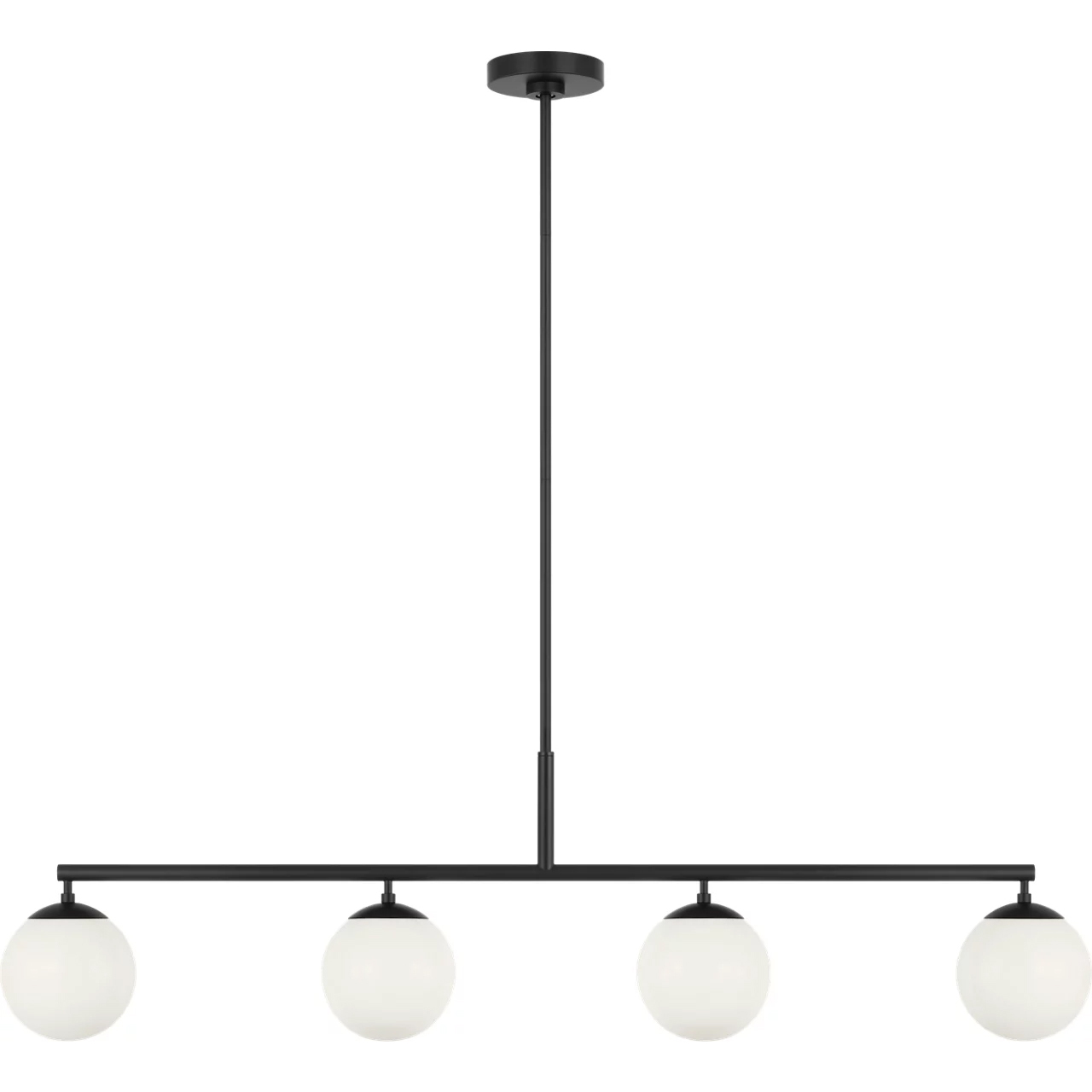 Nube 4 Light 48 inch Midnight Black Linear Chandelier Ceiling Light in Incandescent