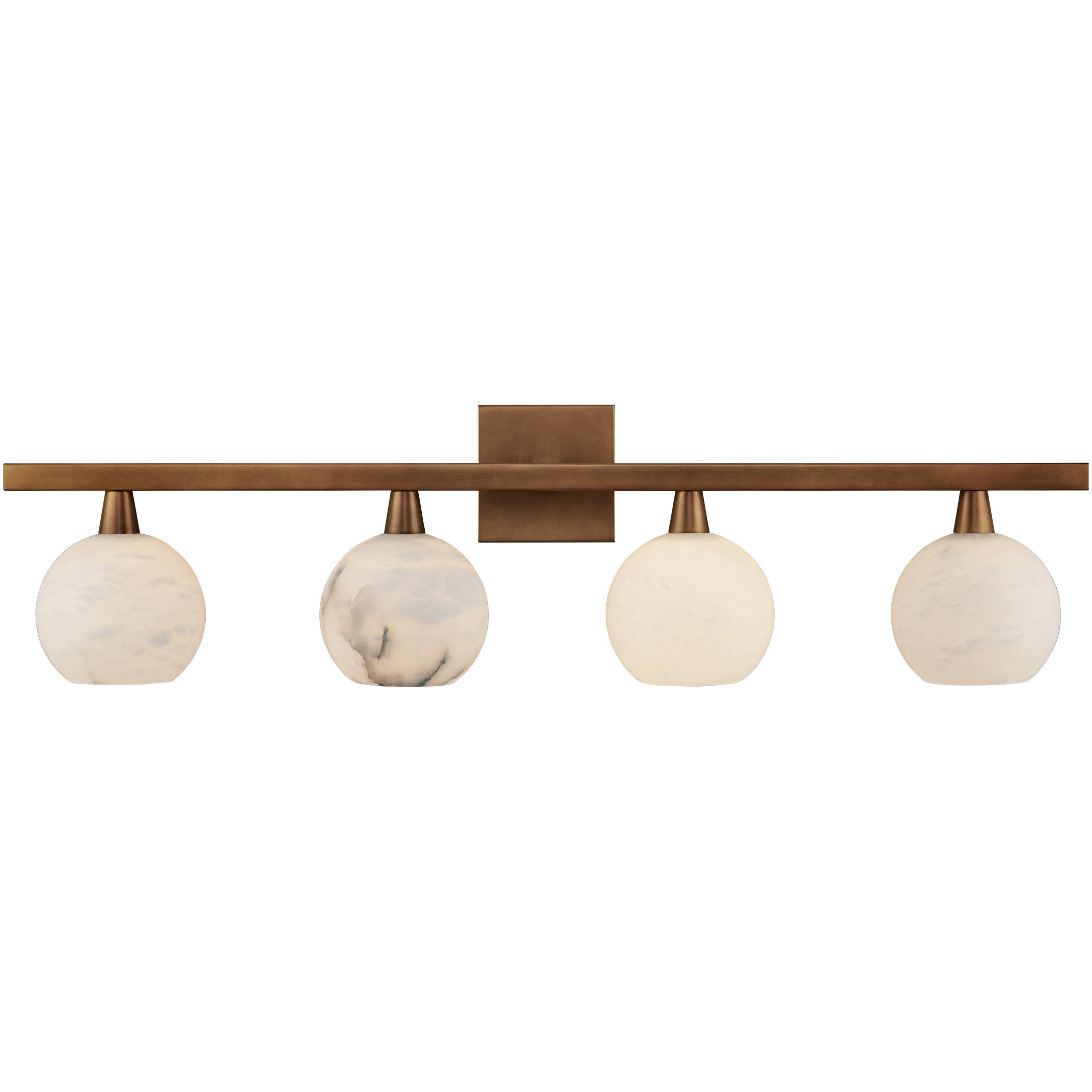 Bombelles 4 Light 38 inch Antique Brass Bath Bar Wall Light