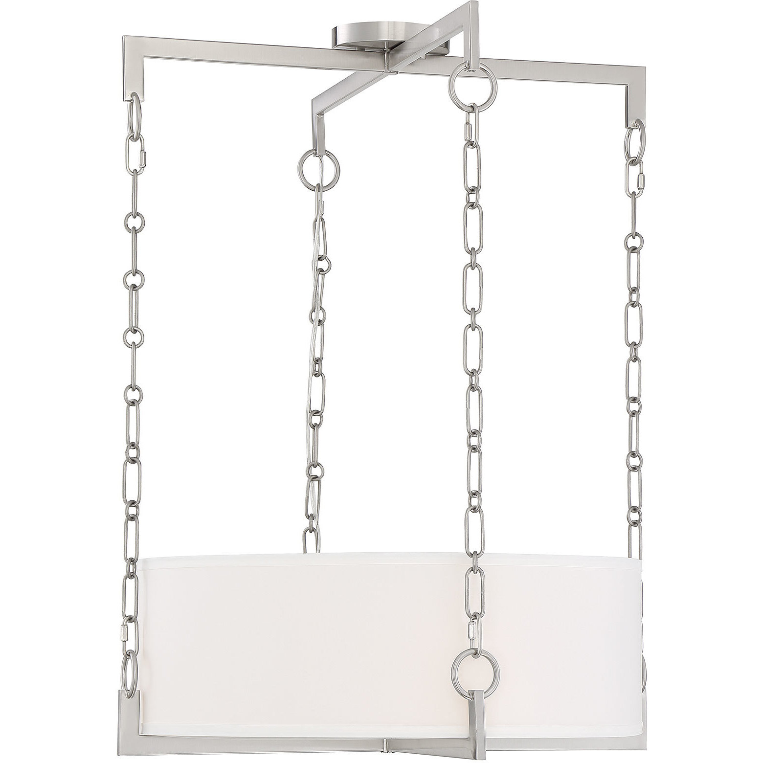Abbott 4 Light 21.75 inch Satin Nickel Pendant Ceiling Light