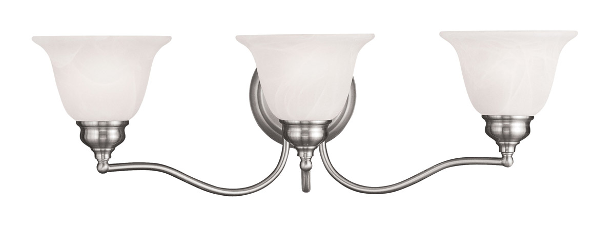 Essex 3 Light 24 inch Brushed Nickel Bath Vanity Wall Light