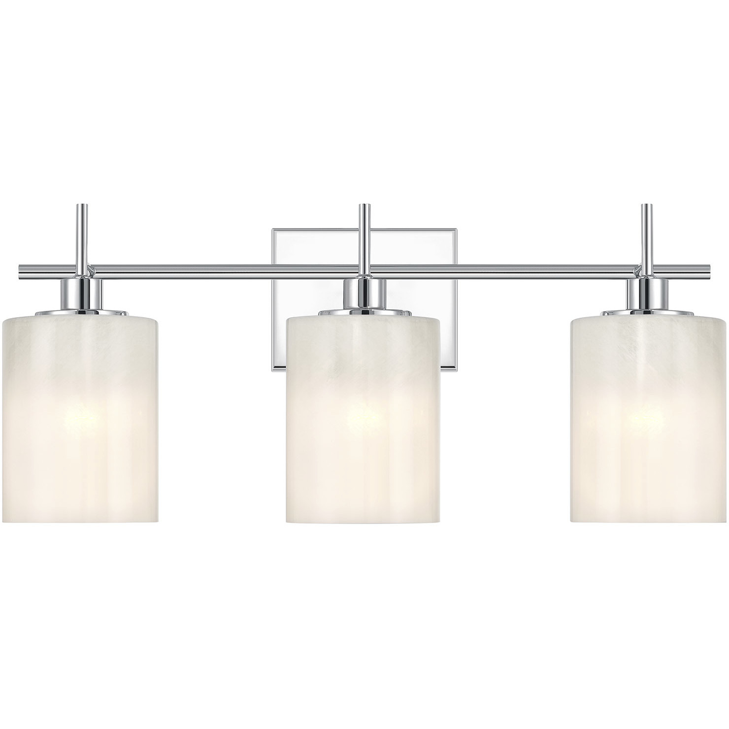 Modern 3 Light 22 inch Chrome Bathroom Vanity Light Wall Light