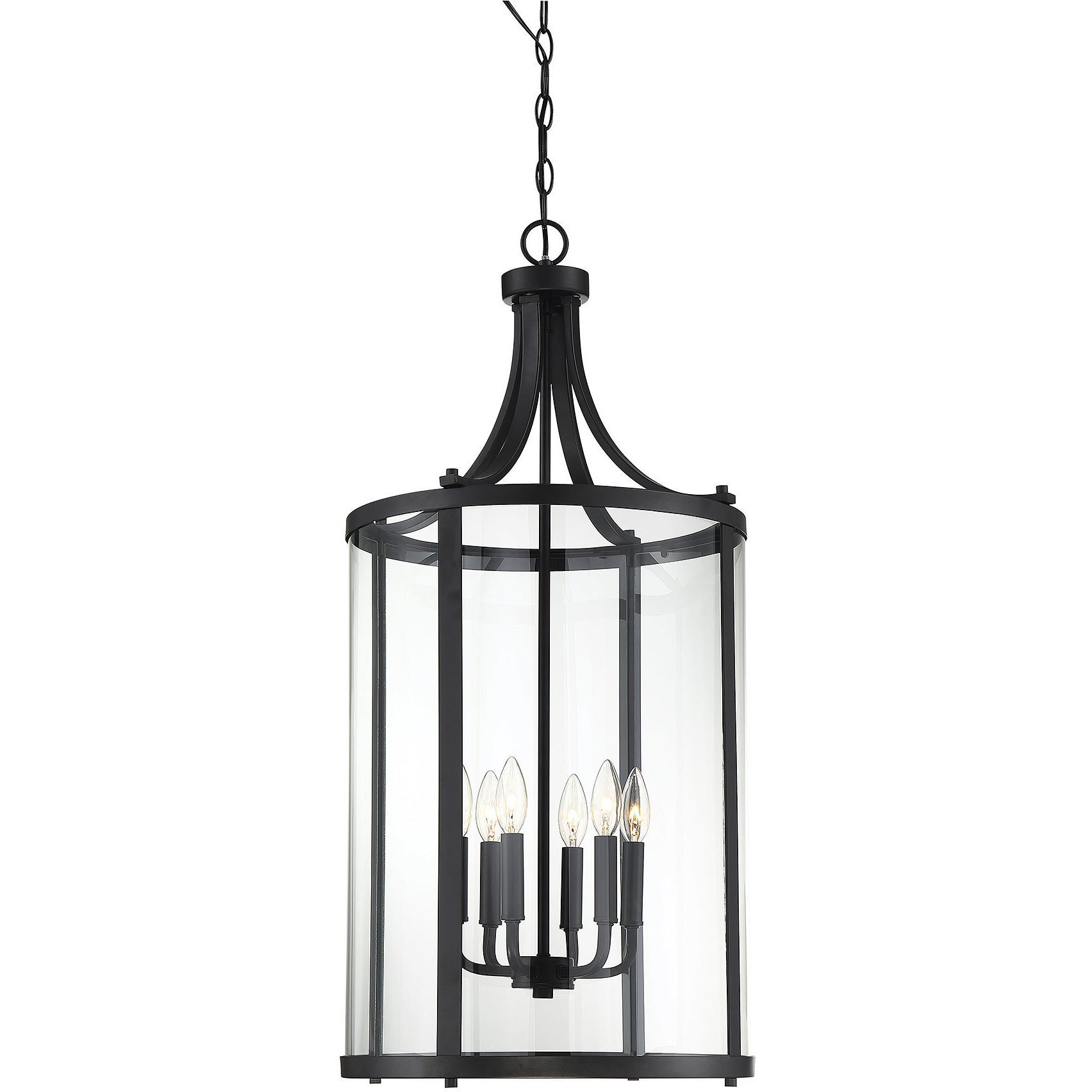 Penrose 6 Light 16 inch Black Pendant Ceiling Light, Essentials