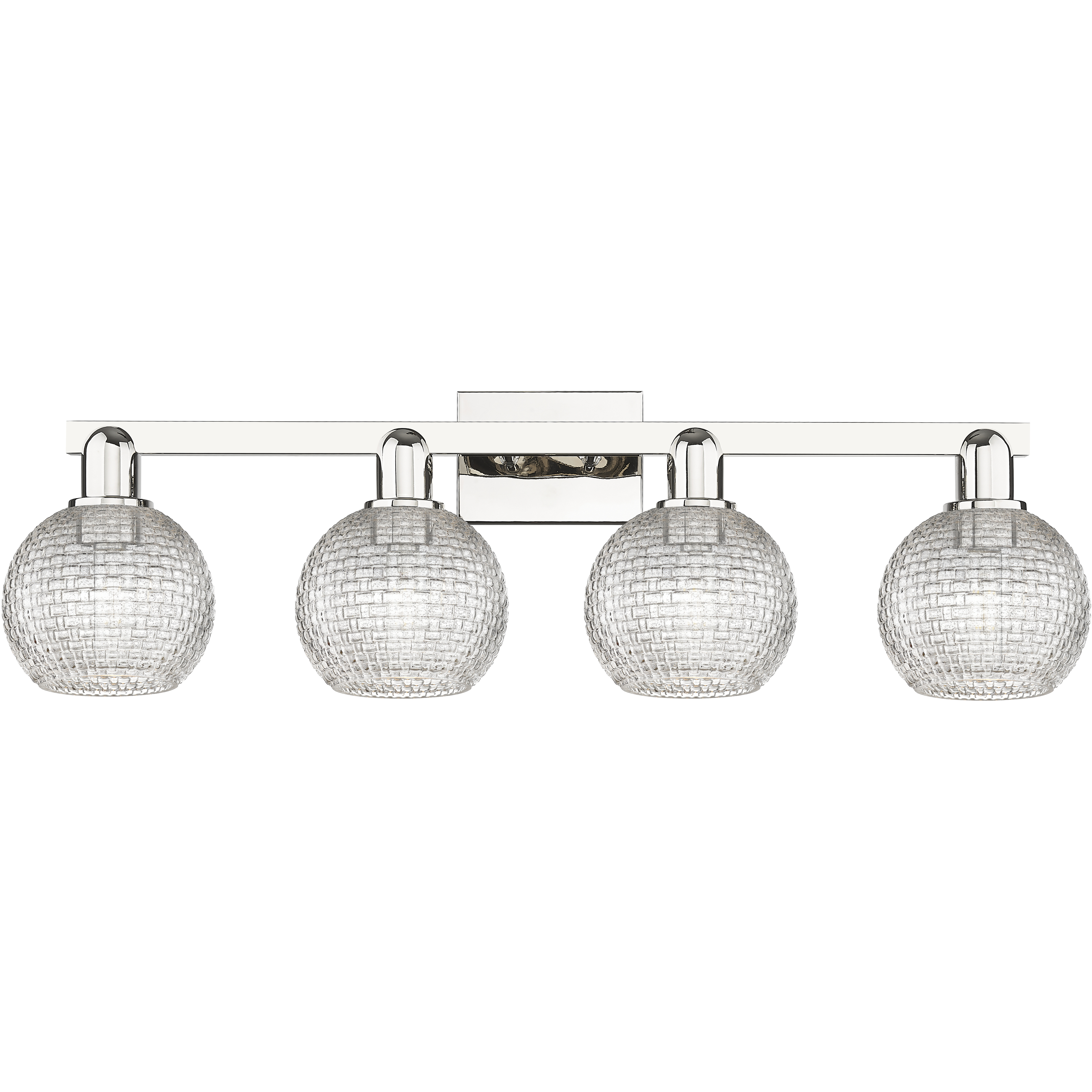 Arcadia Athens 4 Light 32.88 inch Polished Nickel Bath Vanity Light Wall Light
