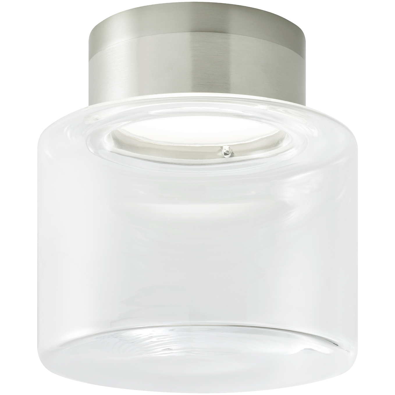 Sean Lavin Casen Drum LED 7.3 inch Satin Nickel Flush Mount Ceiling Light in LED 80 CRI 3000K 277V, Integrated LED